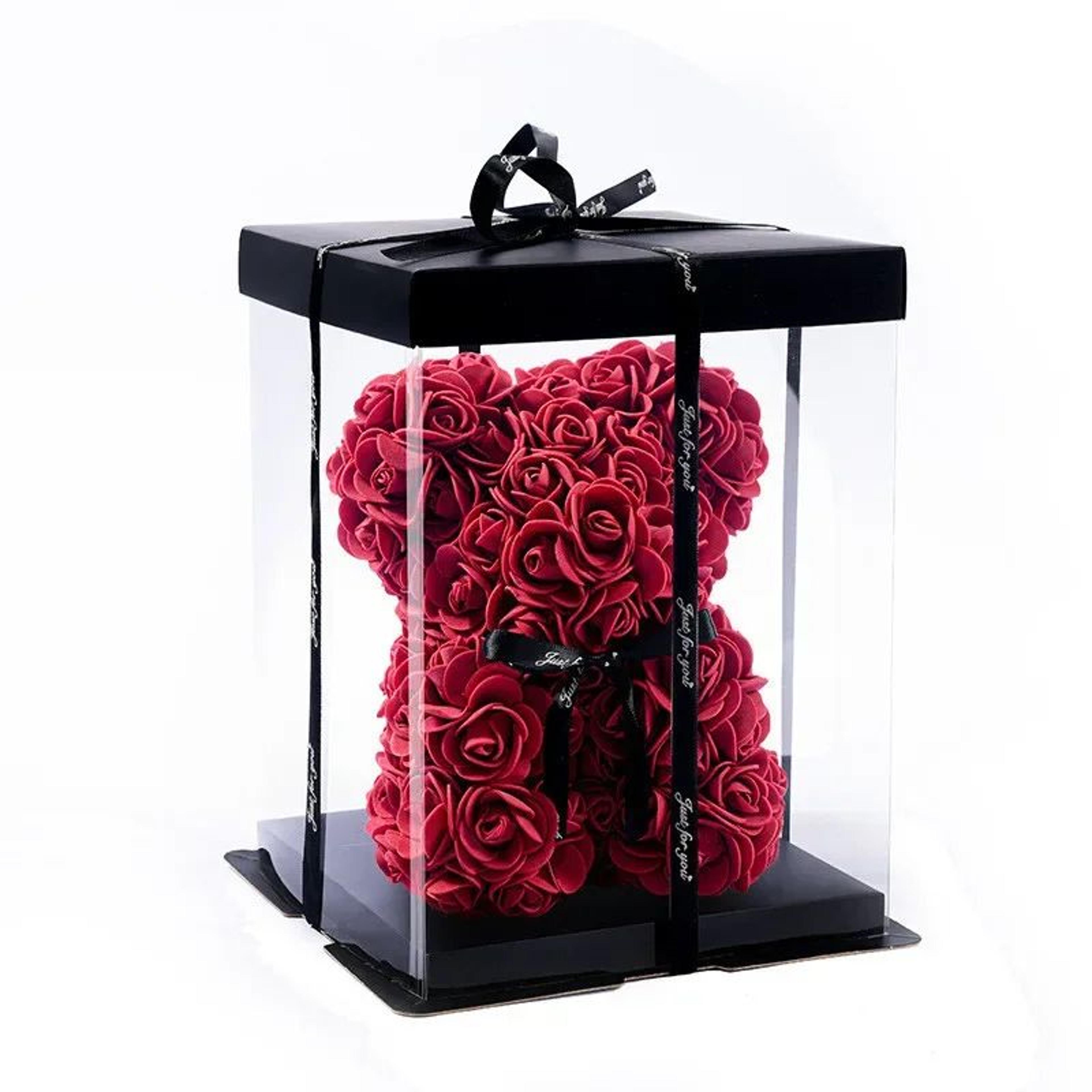 Rose Bear Artificial Foam Flower Gift With Display Box  Romantic Valentines Day Anniversary  Birthd 10
