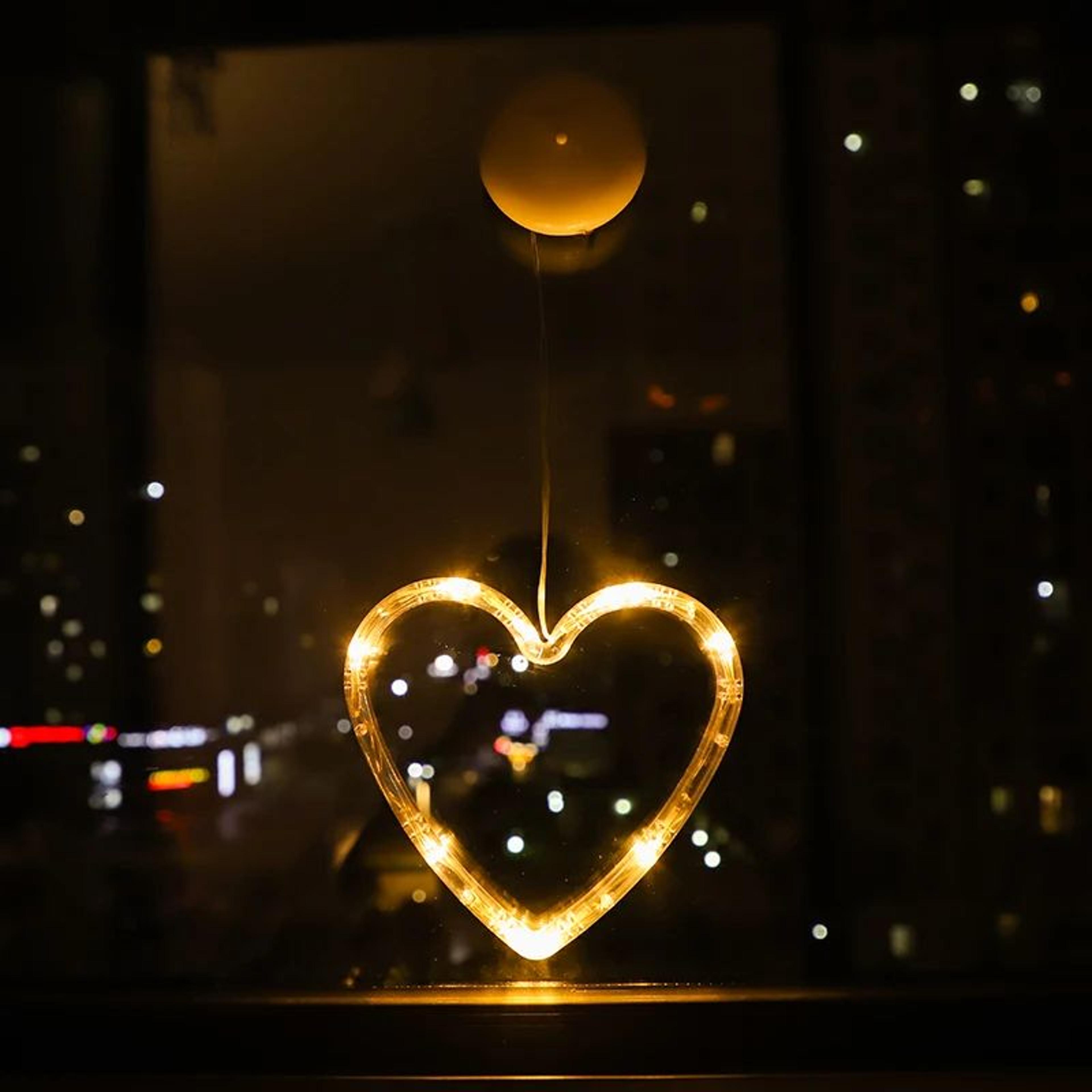 LED Christmas Window Sucker Lights Battery Powered Hanging Holiday Decor Lamp 9