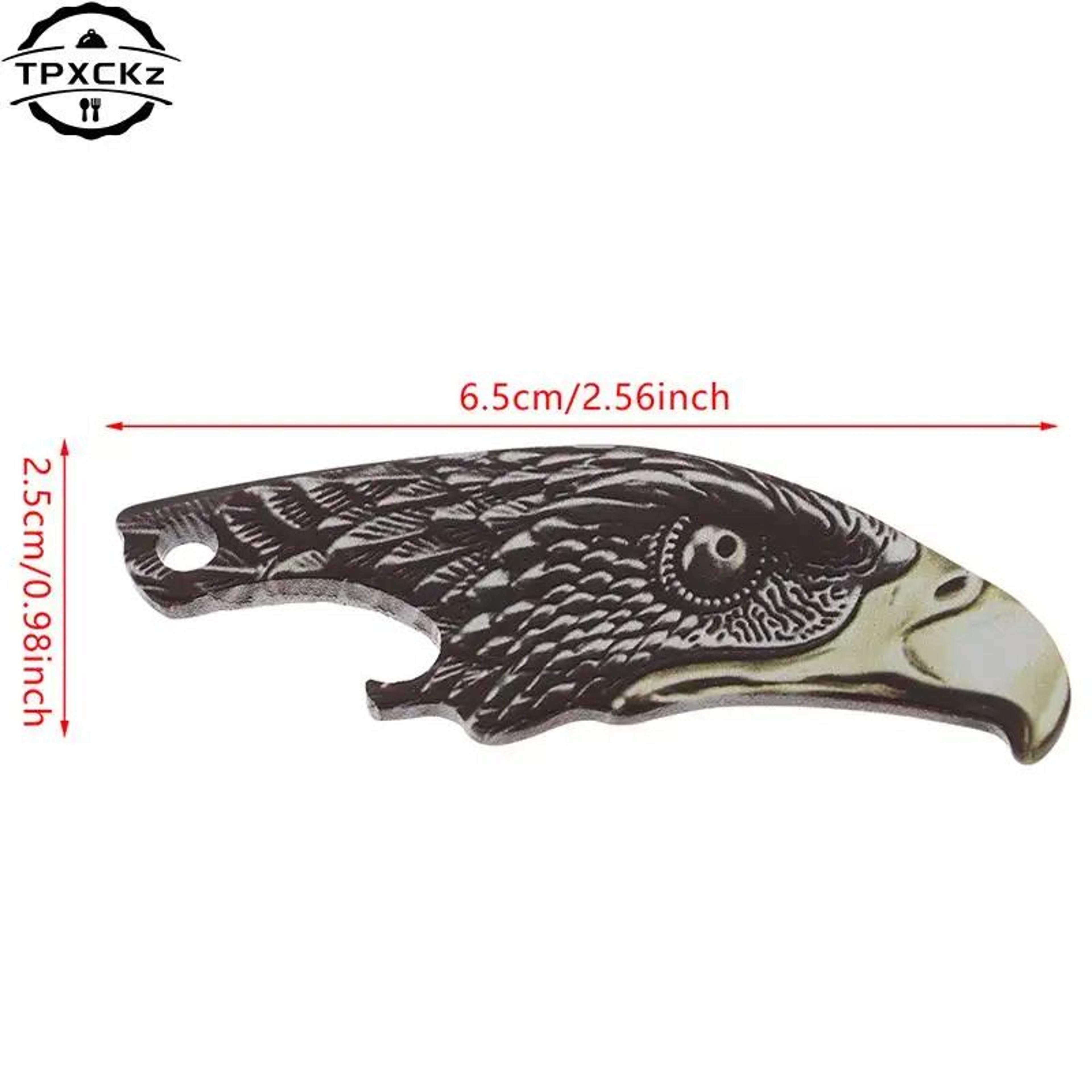 Stainless Steel Eagle Head Bottle Opener  Portable Beer Bottle  Jar Lid Opener Keychain Tool 5