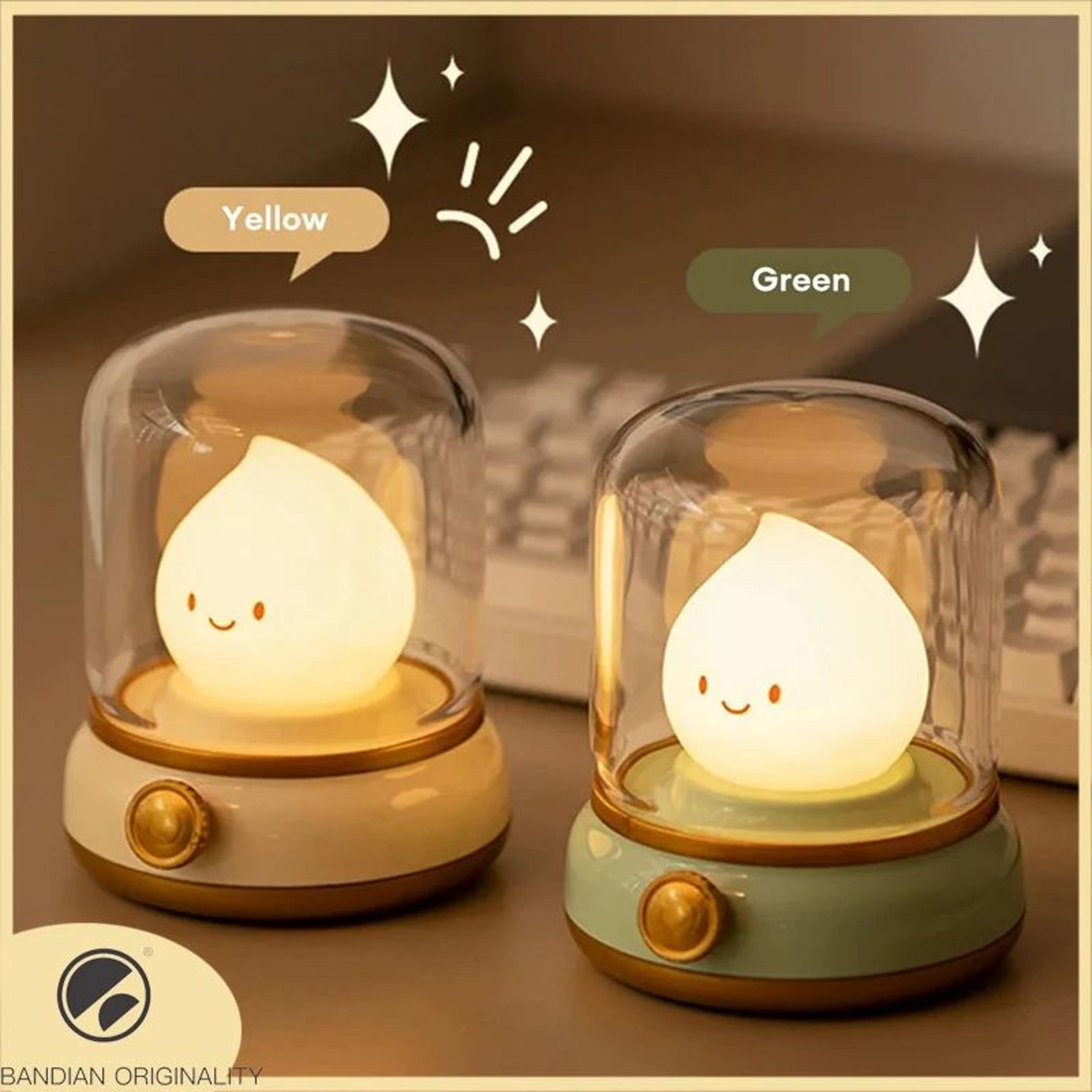 Mini Cartoon LED Night Lamp  USB Rechargeable Cute Desktop Table Light 0
