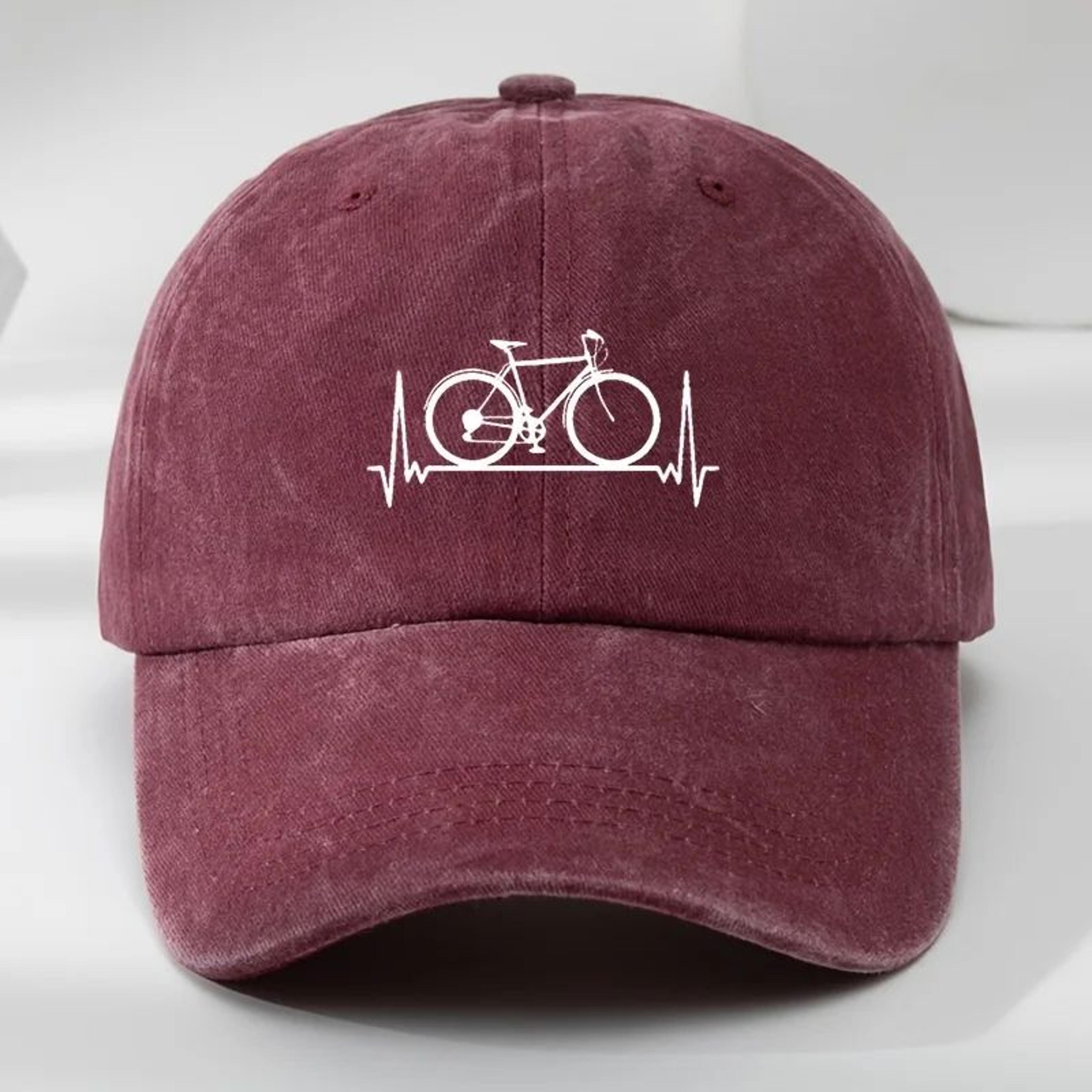 Bicycle Print Outdoor Baseball Cap  Adjustable Sun Protection Sports Hat 0