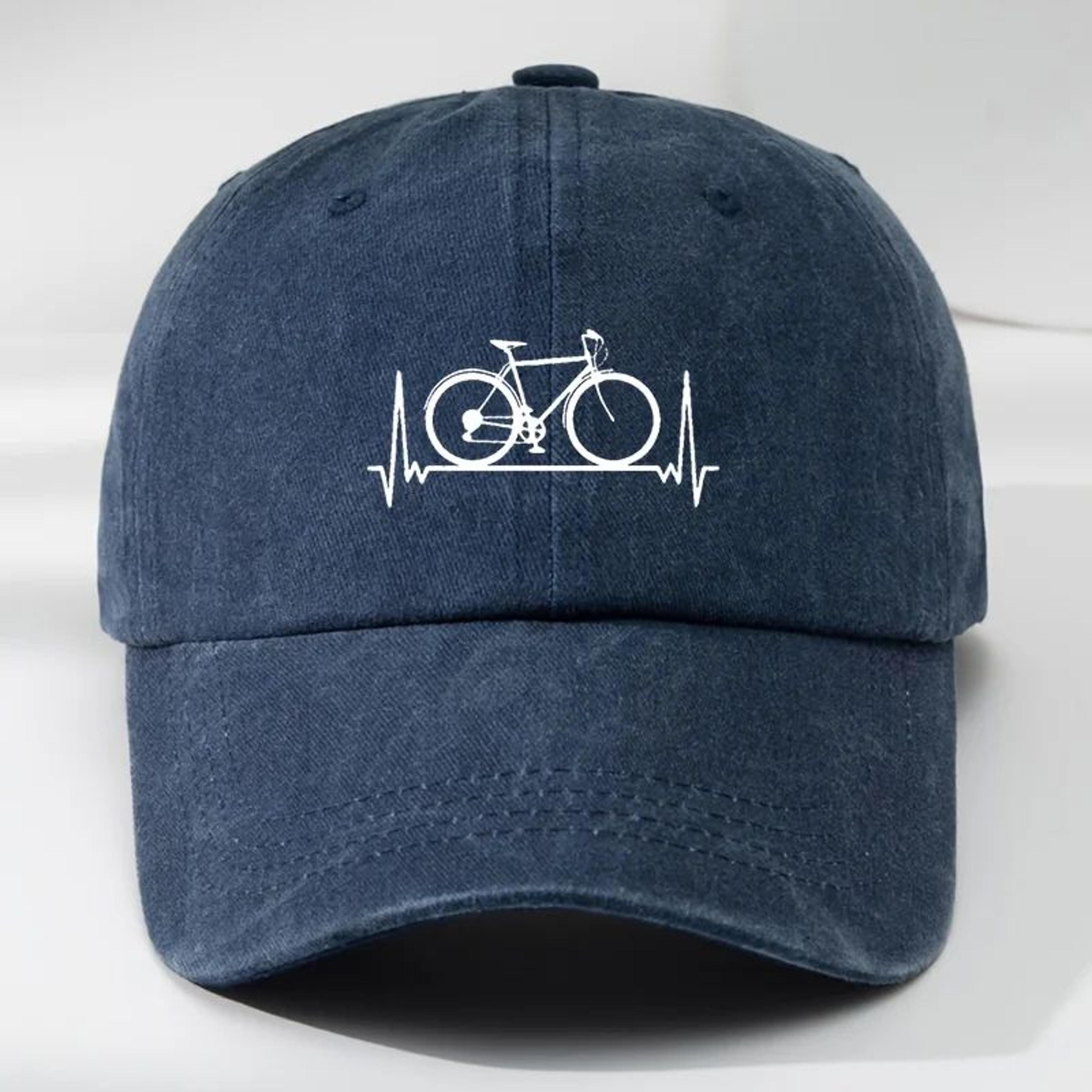 Bicycle Print Outdoor Baseball Cap  Adjustable Sun Protection Sports Hat 3
