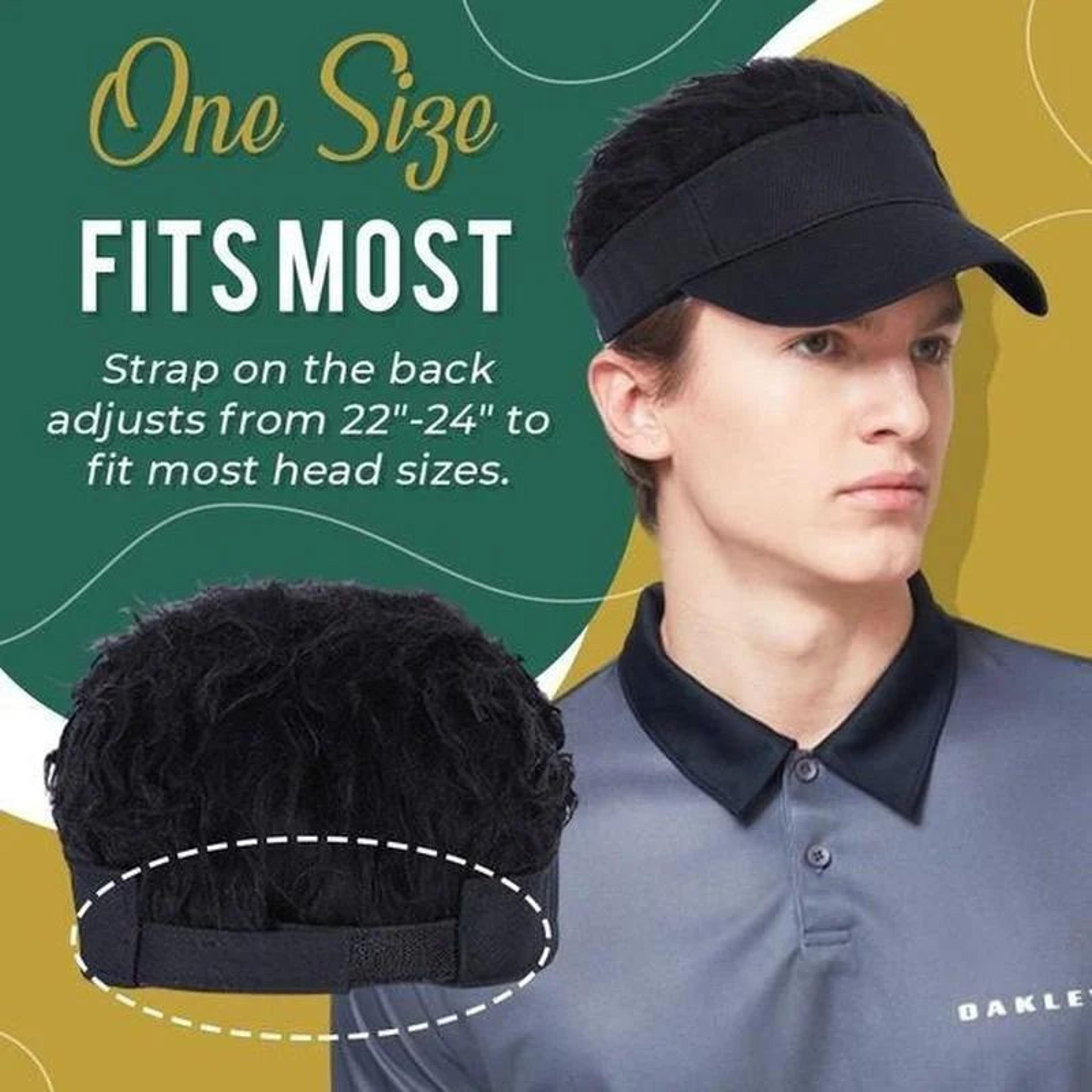 Spiked Hair Visor Cap  Adjustable Sun Visor Hat With Realistic Fake Hair 5