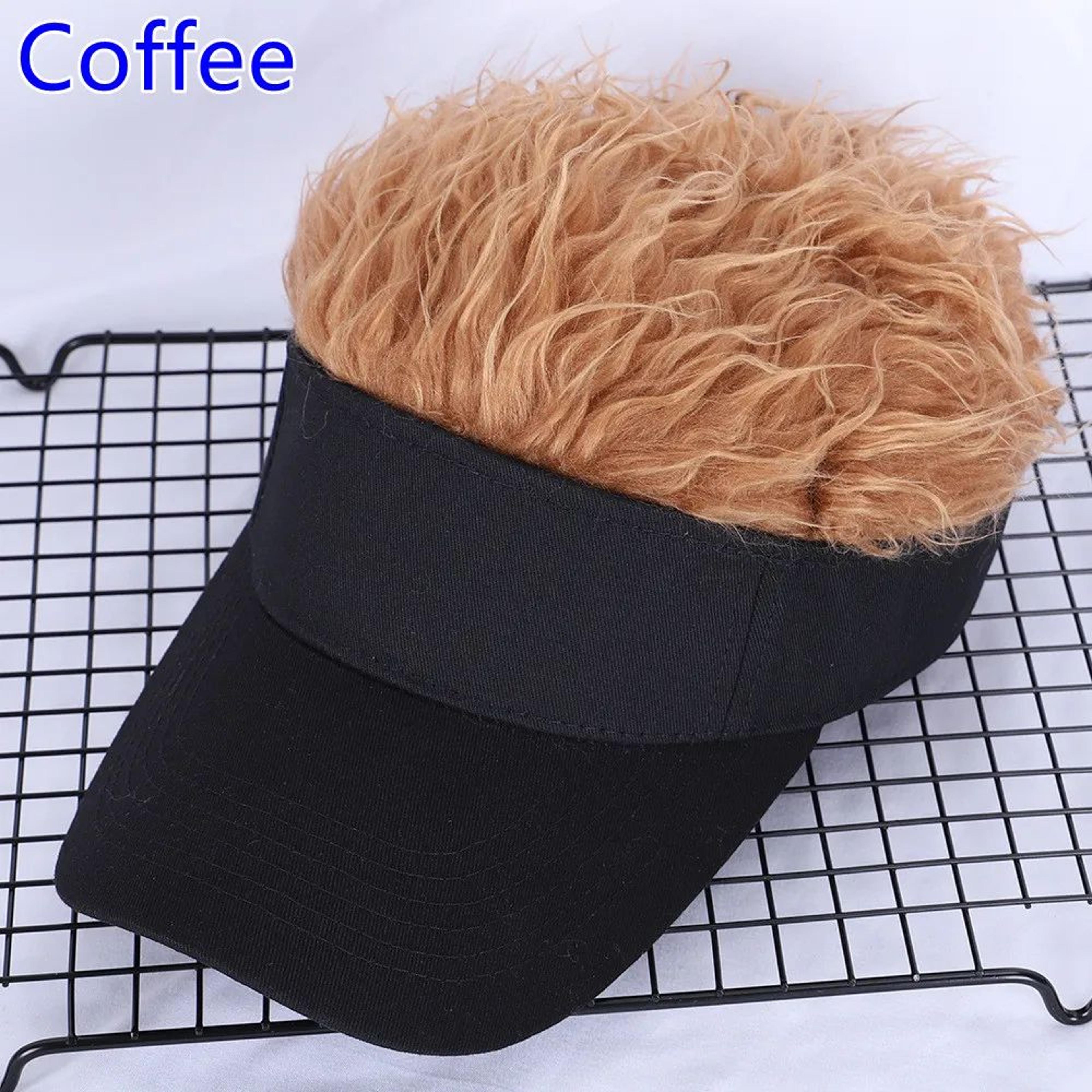 Spiked Hair Visor Cap  Adjustable Sun Visor Hat With Realistic Fake Hair 11