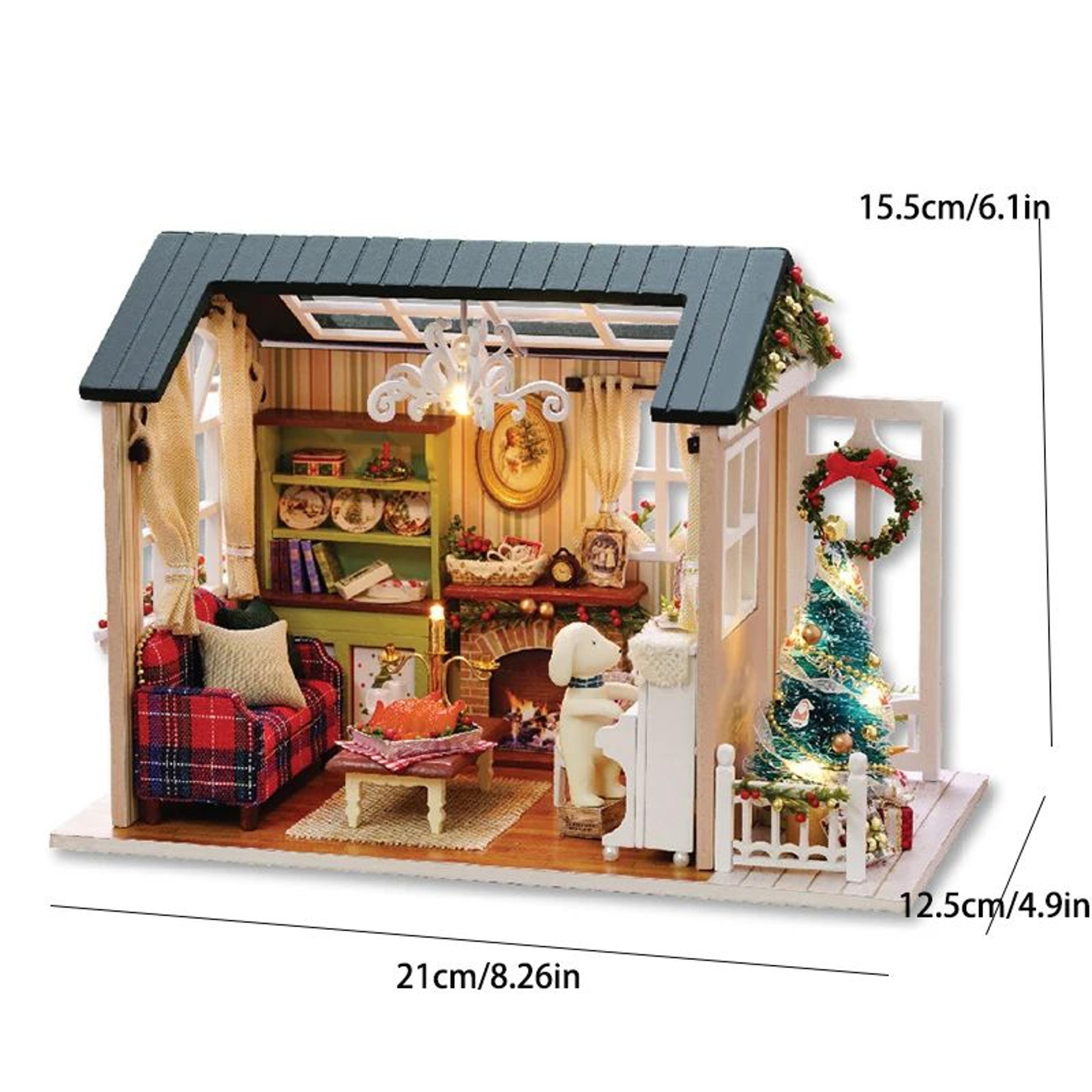 Wooden Flower Garden DIY Book Nook Kit  3D Puzzle Bookshelf Insert With LED Lights 13