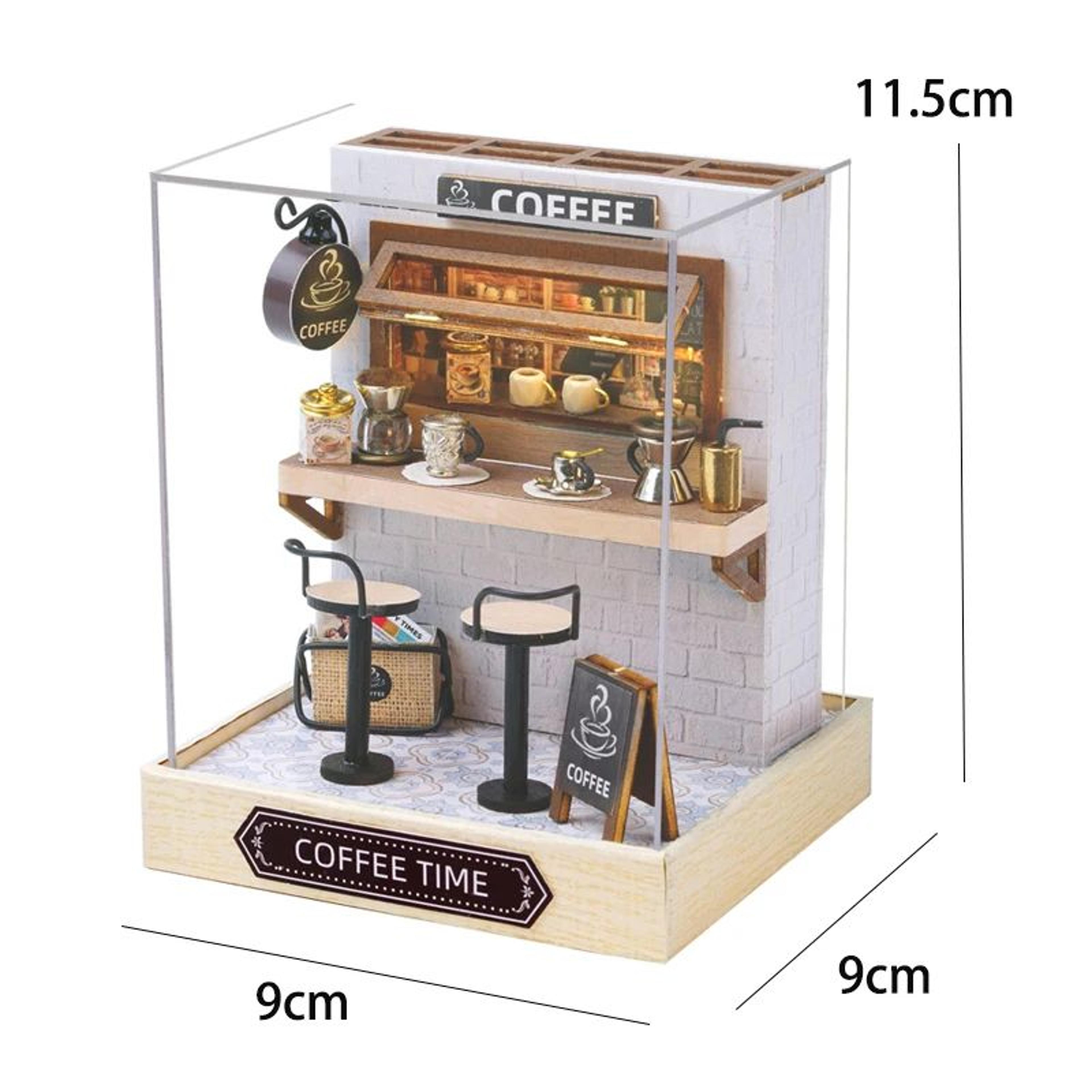 Wooden Flower Garden DIY Book Nook Kit  3D Puzzle Bookshelf Insert With LED Lights 17