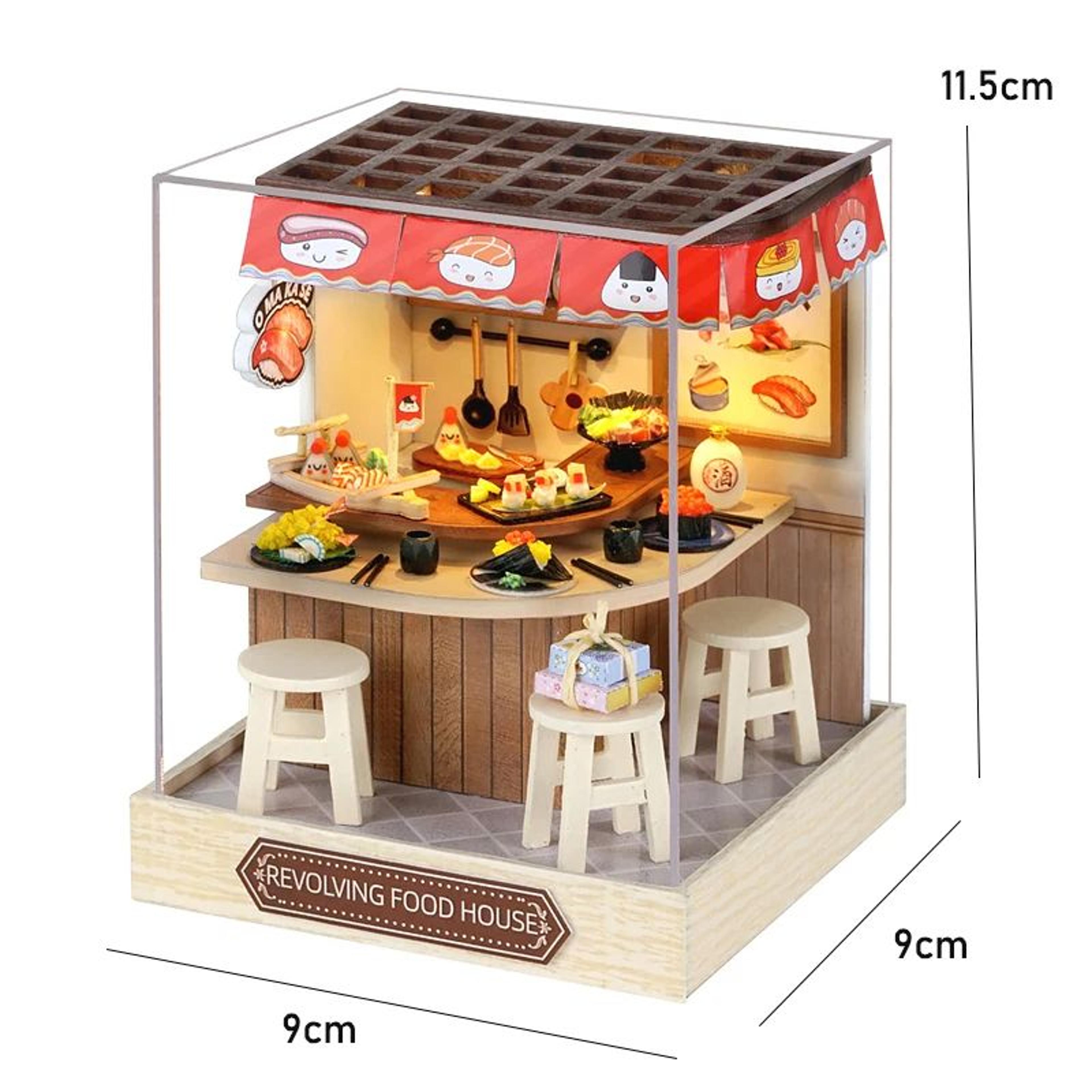 Wooden Flower Garden DIY Book Nook Kit  3D Puzzle Bookshelf Insert With LED Lights 28