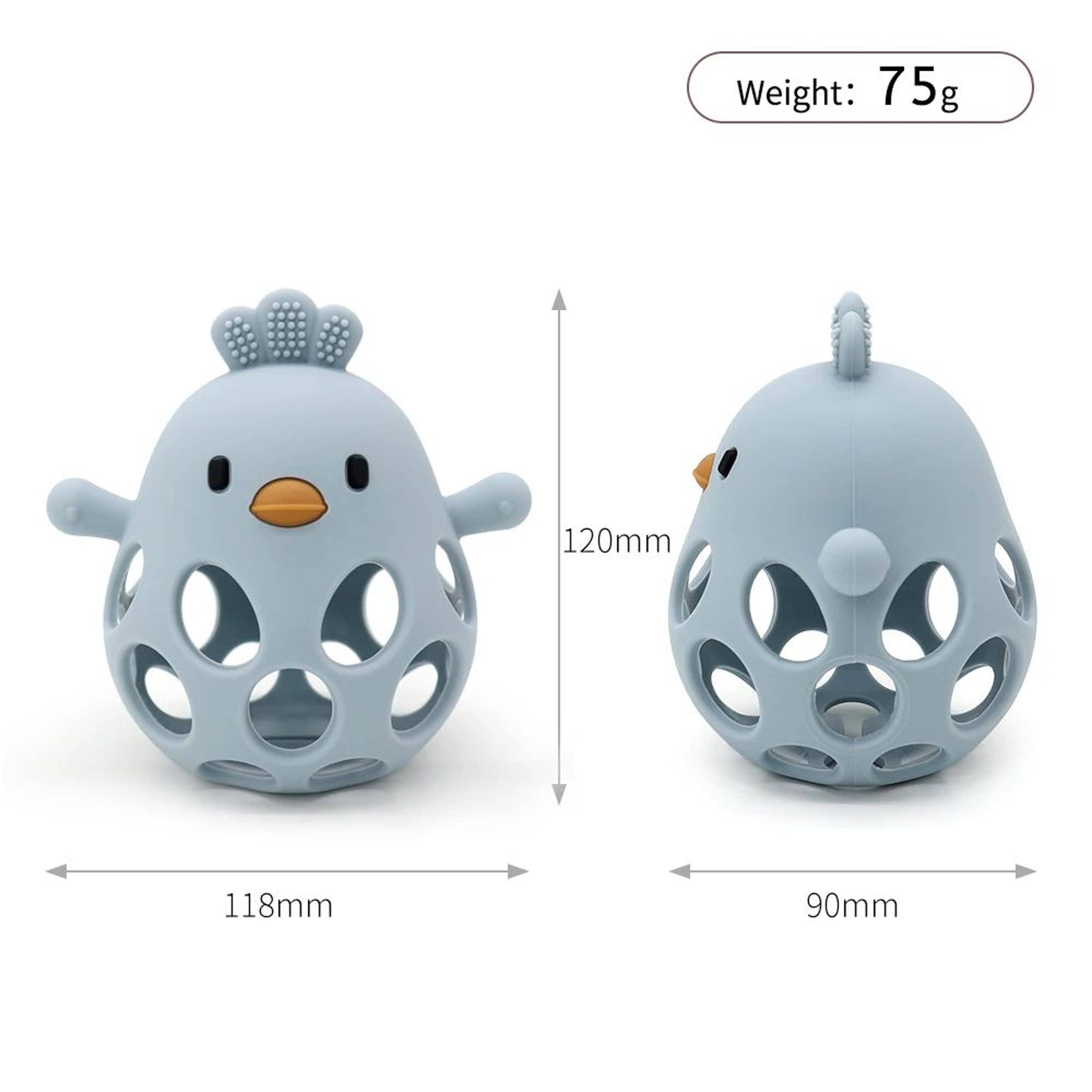 Cartoon Chick Silicone Baby Teether Toy  Soft Hollow Teething Chew For Infants 2