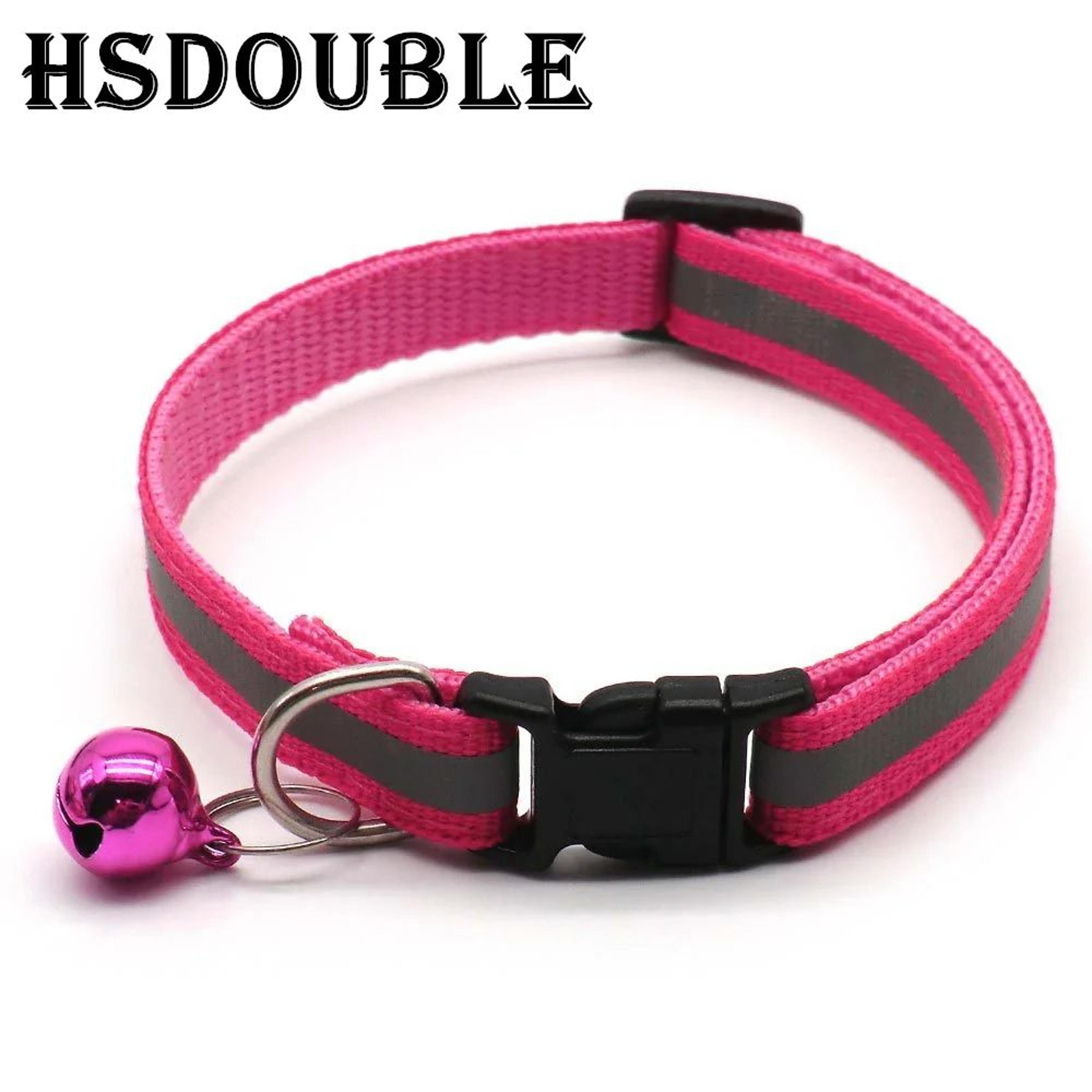 2Pack Reflective Adjustable Cat  Small Dog Collar With Bell  Safety Pet Collar Set 10