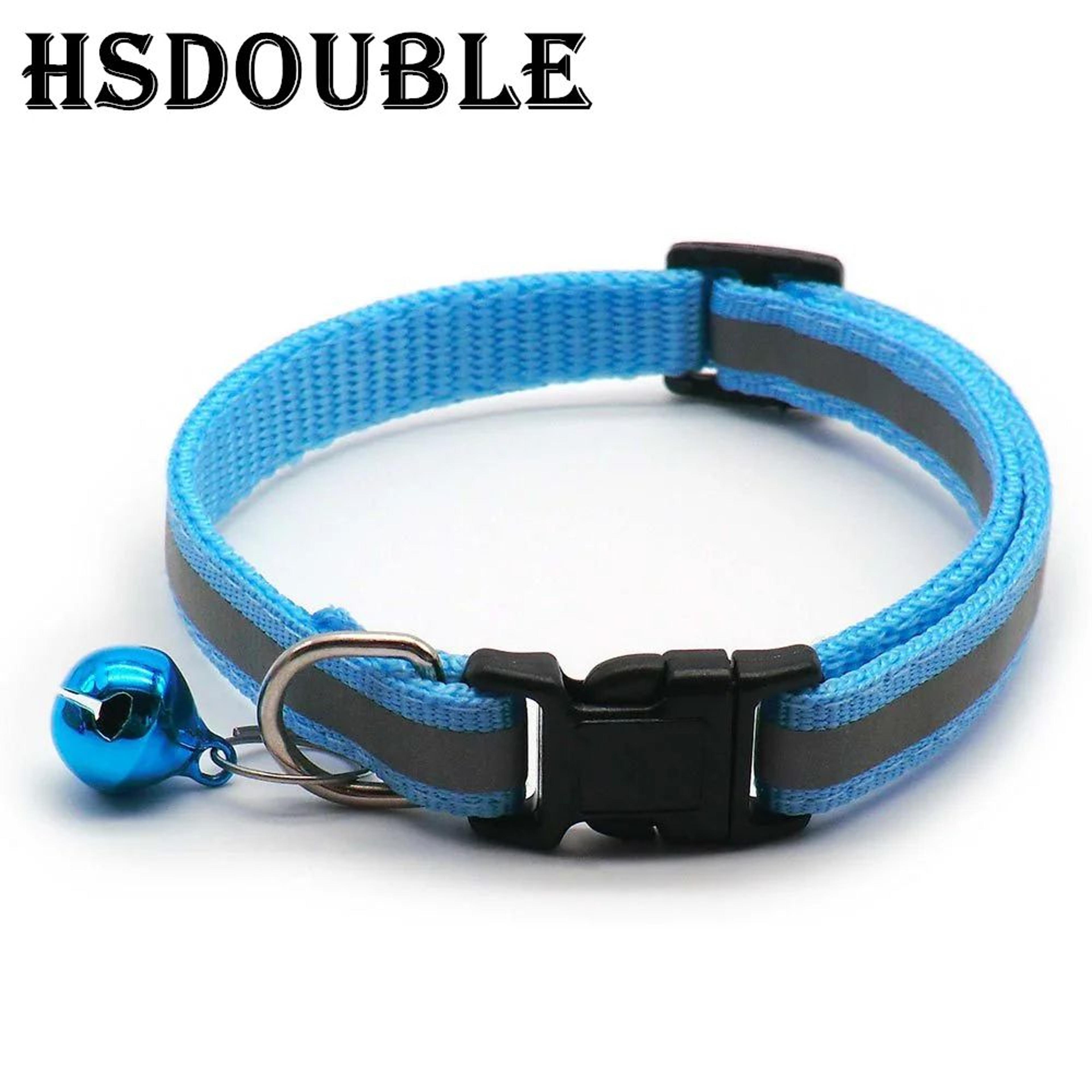 2Pack Reflective Adjustable Cat  Small Dog Collar With Bell  Safety Pet Collar Set 16