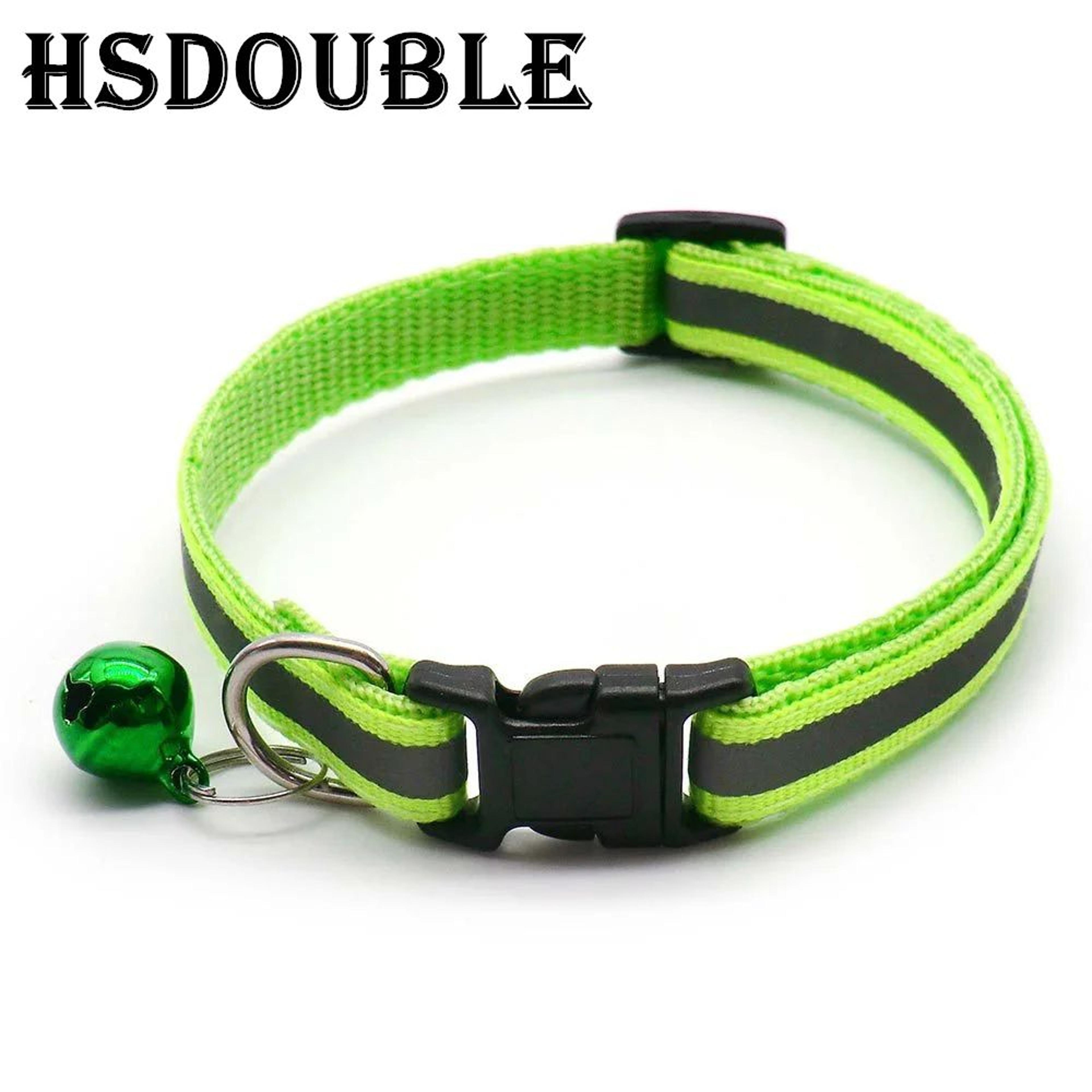 2Pack Reflective Adjustable Cat  Small Dog Collar With Bell  Safety Pet Collar Set 7