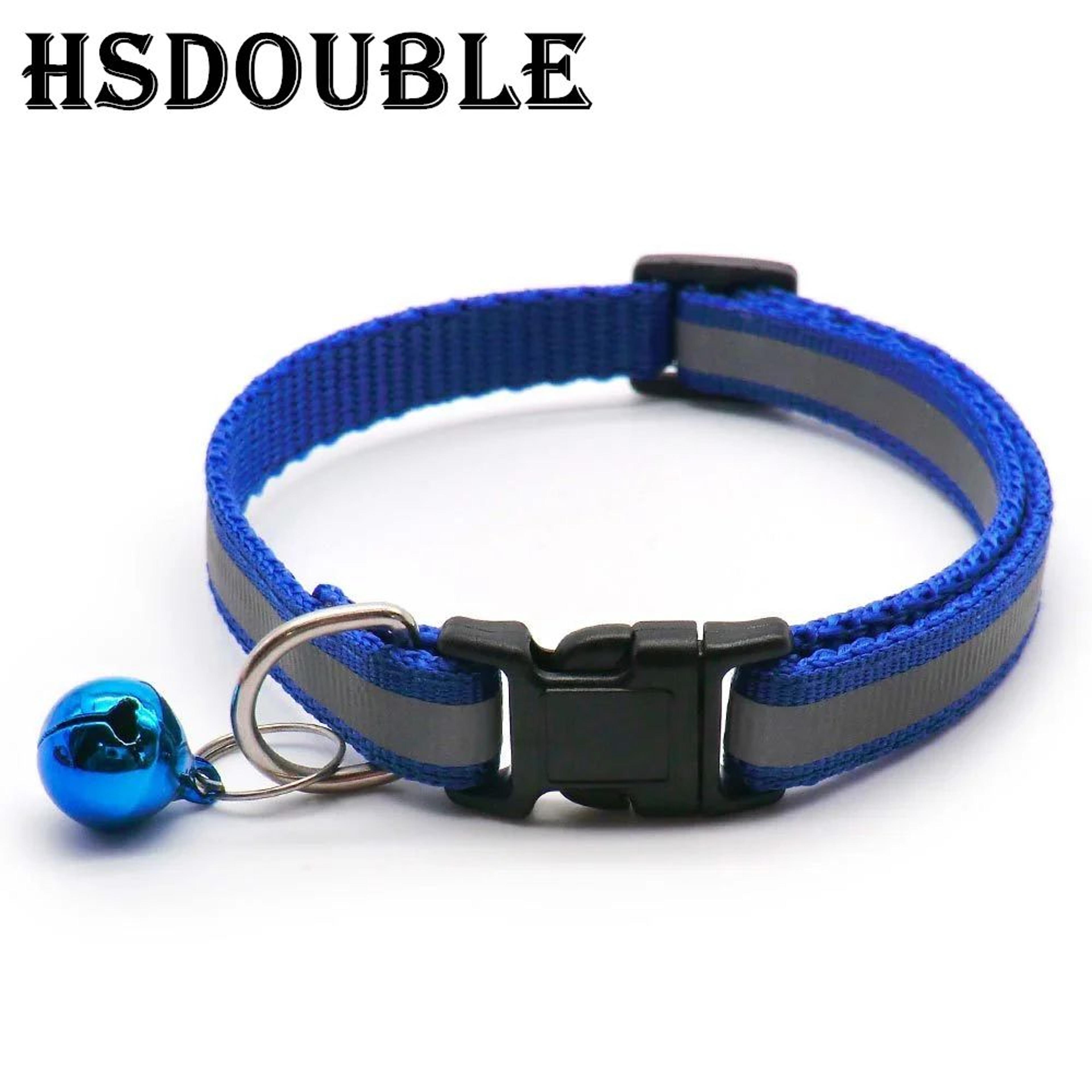 2Pack Reflective Adjustable Cat  Small Dog Collar With Bell  Safety Pet Collar Set 17
