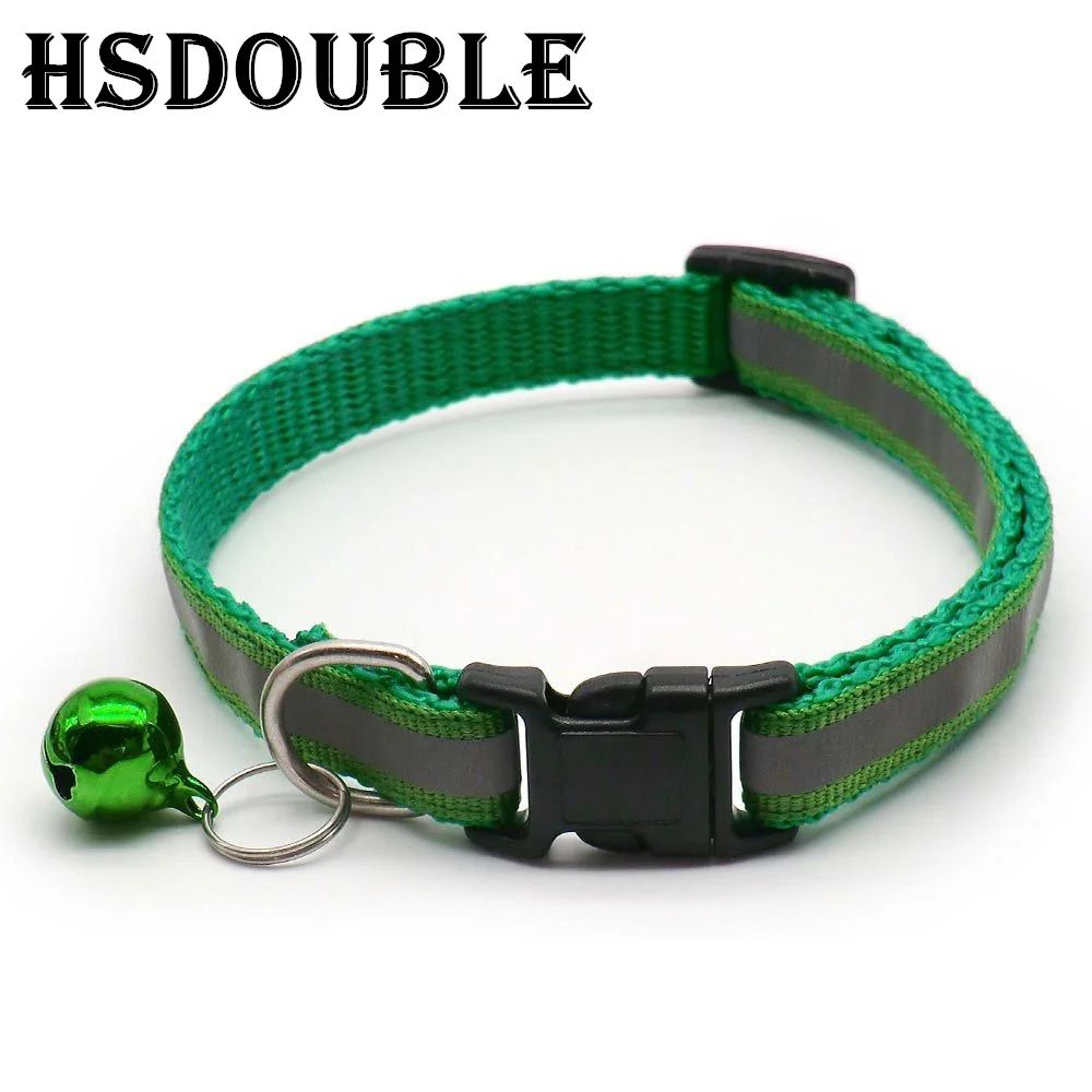 2Pack Reflective Adjustable Cat  Small Dog Collar With Bell  Safety Pet Collar Set 8