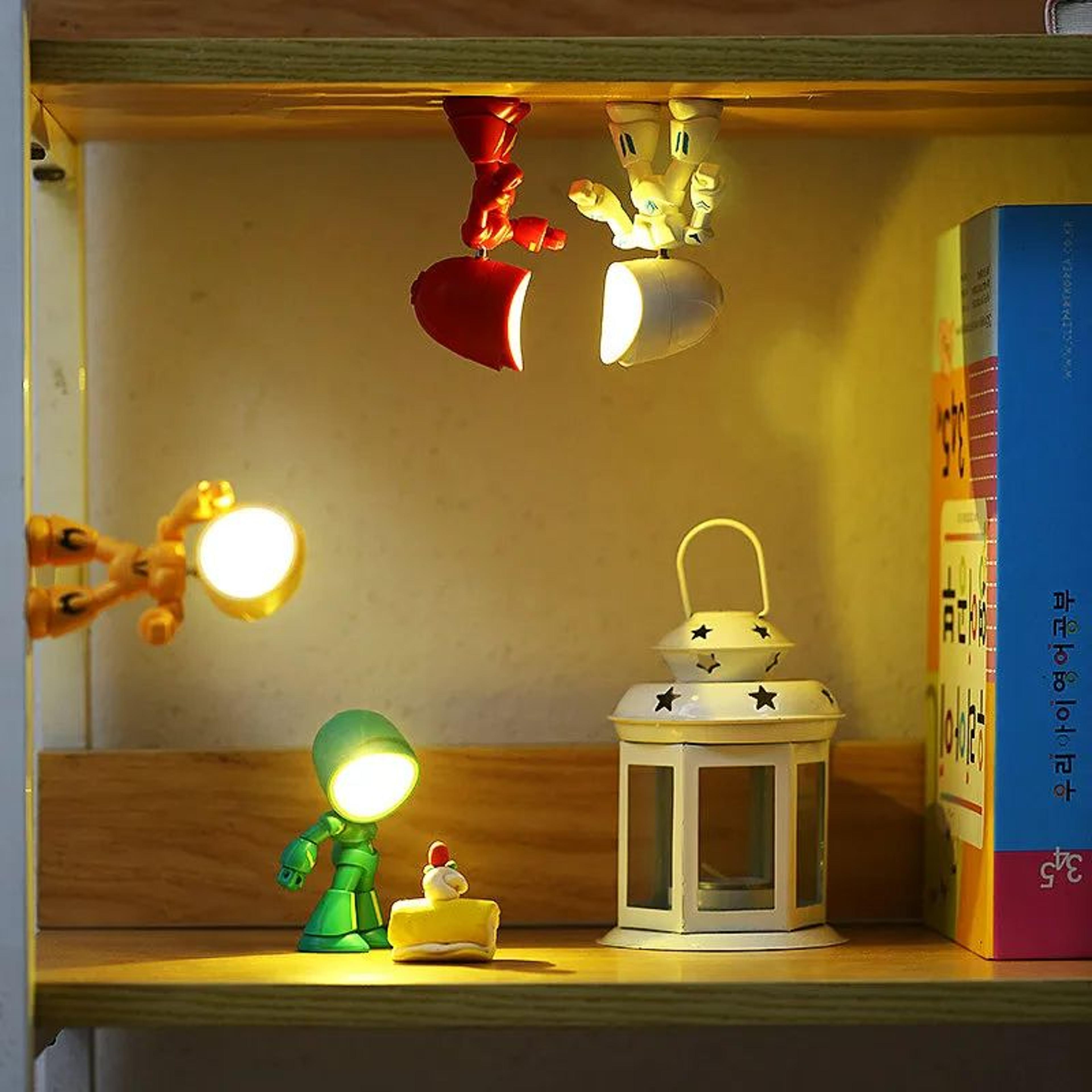 Mini Cartoon Folding LED Desk Lamp  Adjustable Dimmable Battery Powered Night Light 1