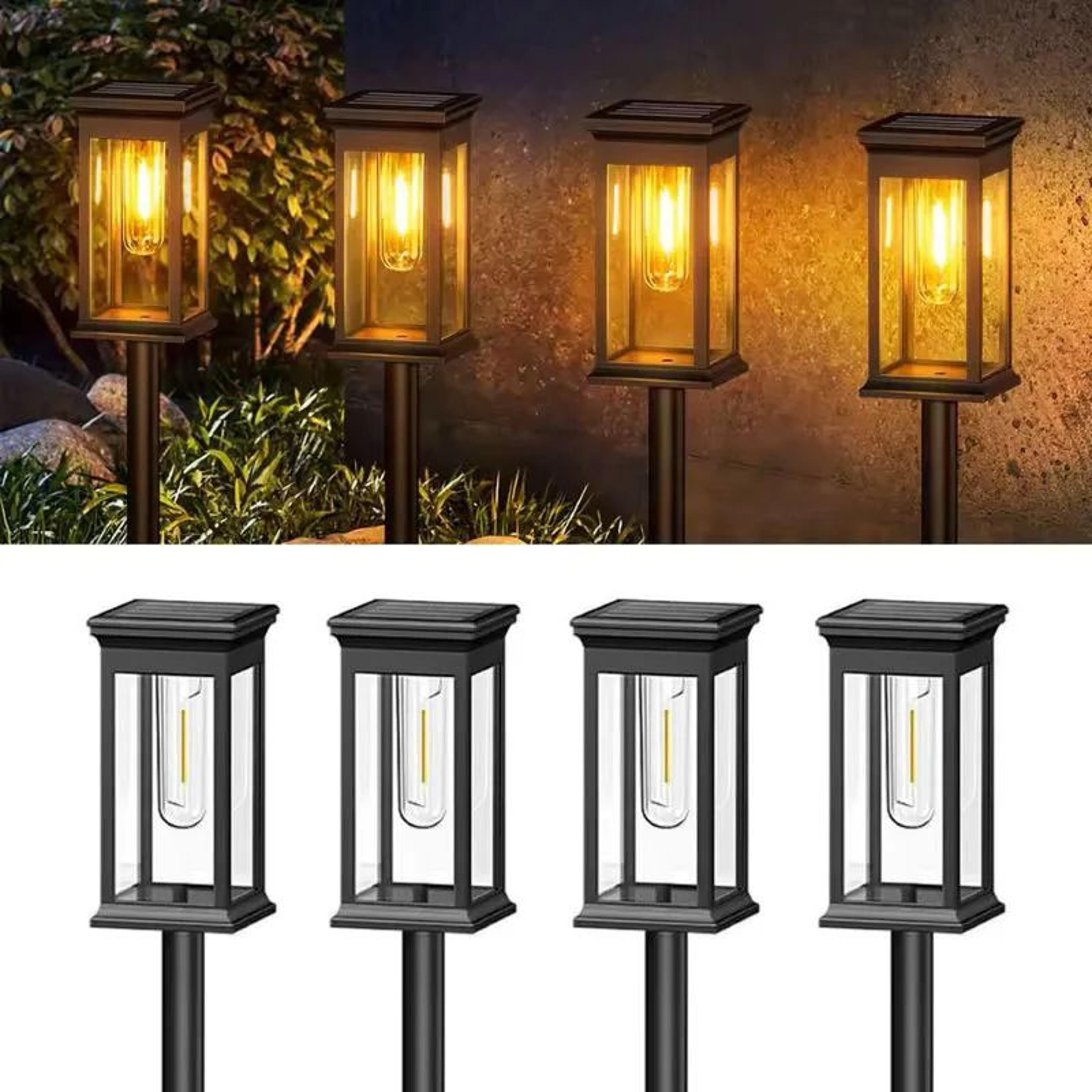 Solar Garden Pathway Lights Outdoor  IP65 Waterproof Automatic Landscape Lawn Lights 8