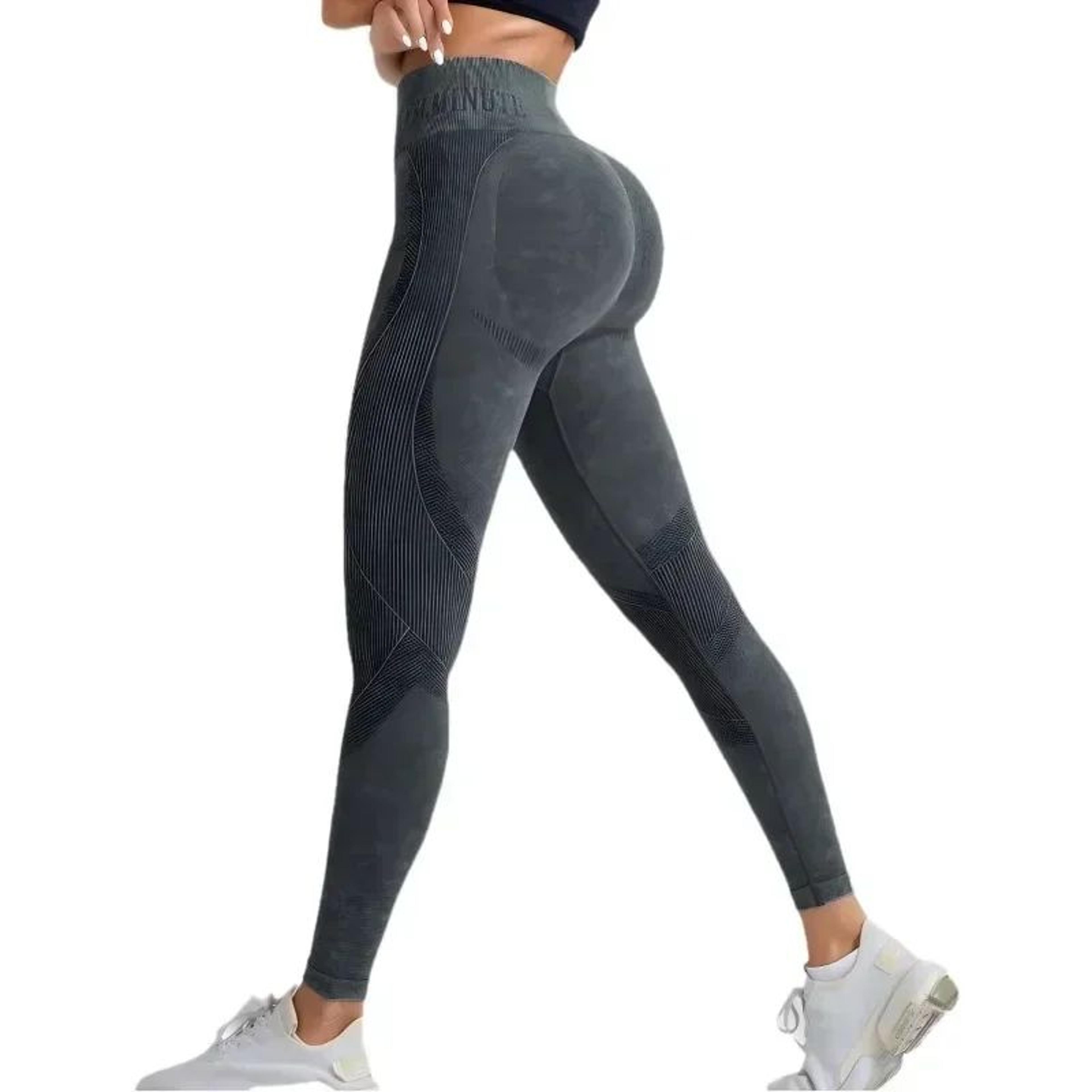 Seamless High Waist Booty Lift Gym Leggings  Womens Sand Washed Yoga Workout Pants 4