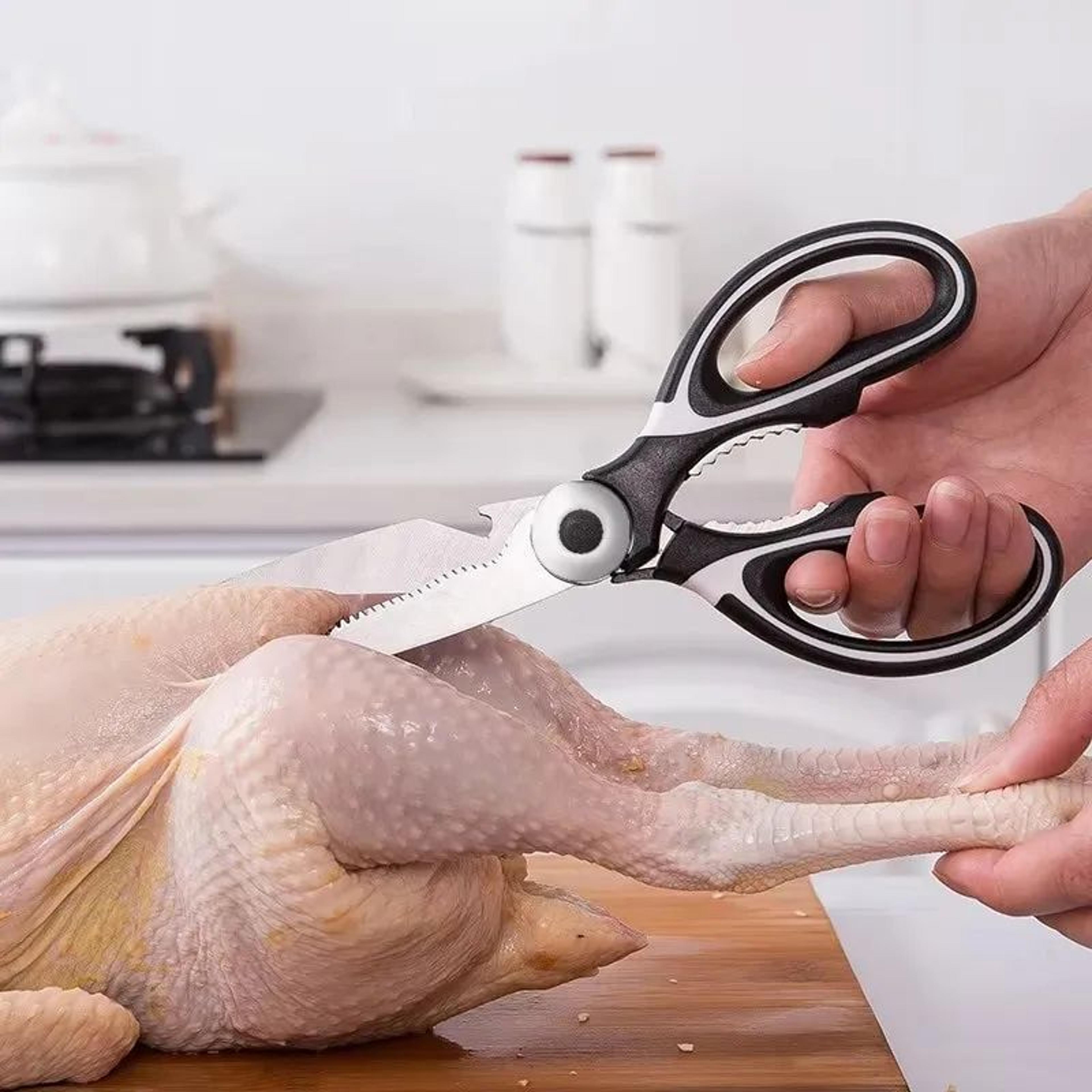 Heavy Duty Stainless Steel Kitchen Scissors  Multifunction Poultry Fish  Vegetable Shears 3