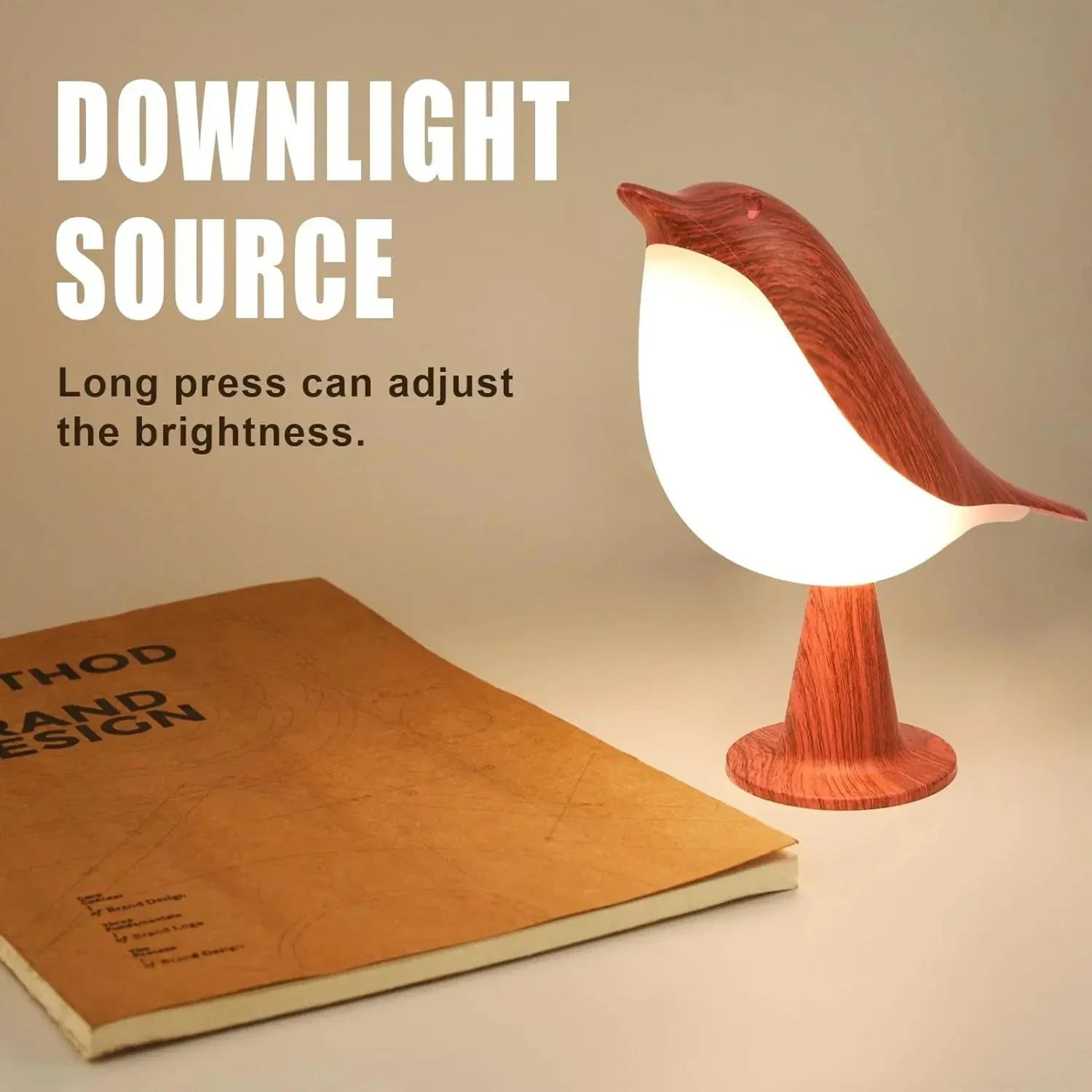 Touch Sensor Bird Night Light  Cordless Kids Bedside Lamp With 3 Color Temperature Modes 3