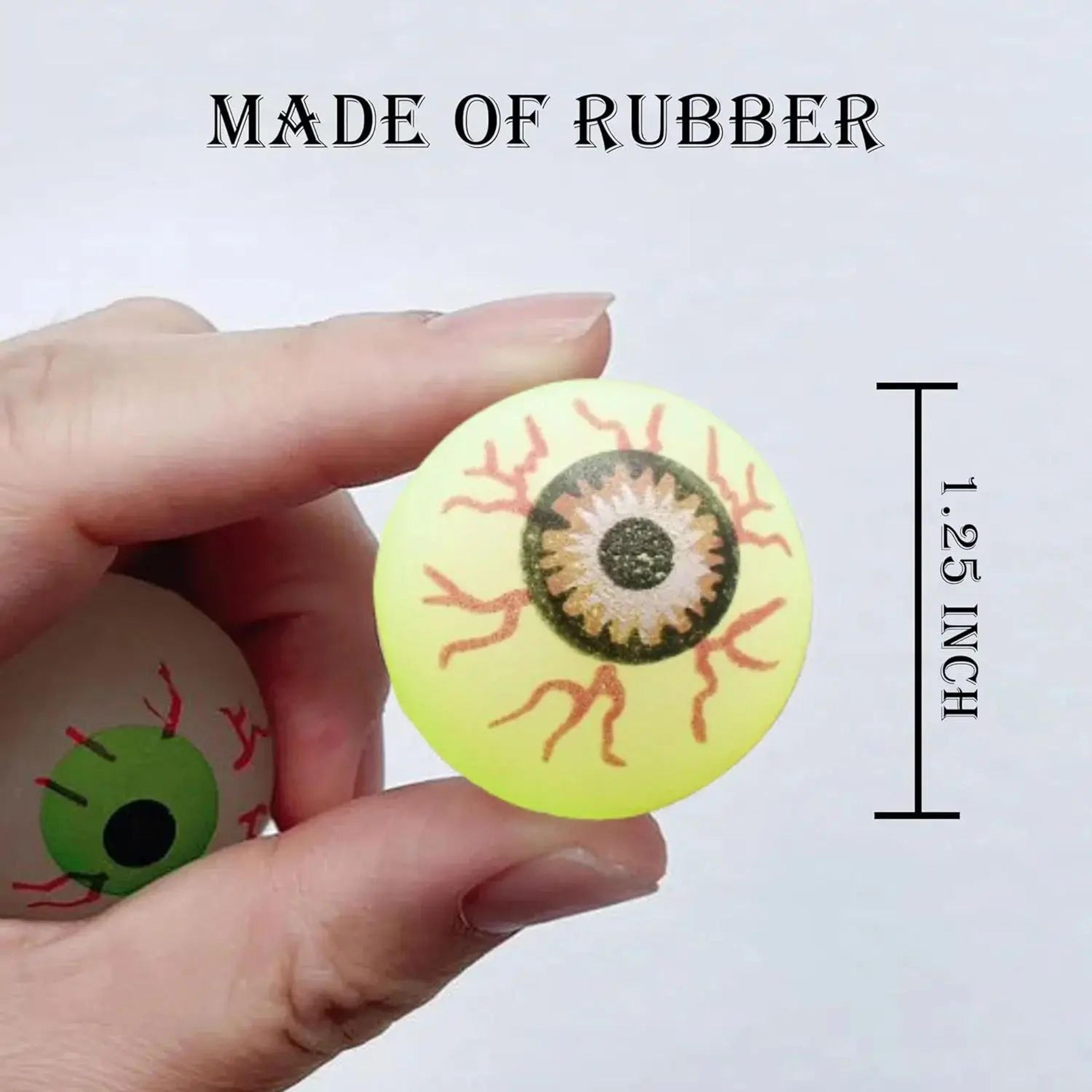 Glow In The Dark Eyeball Bouncy Balls  Luminous Halloween Toy Balls For Kids Party Favors 2
