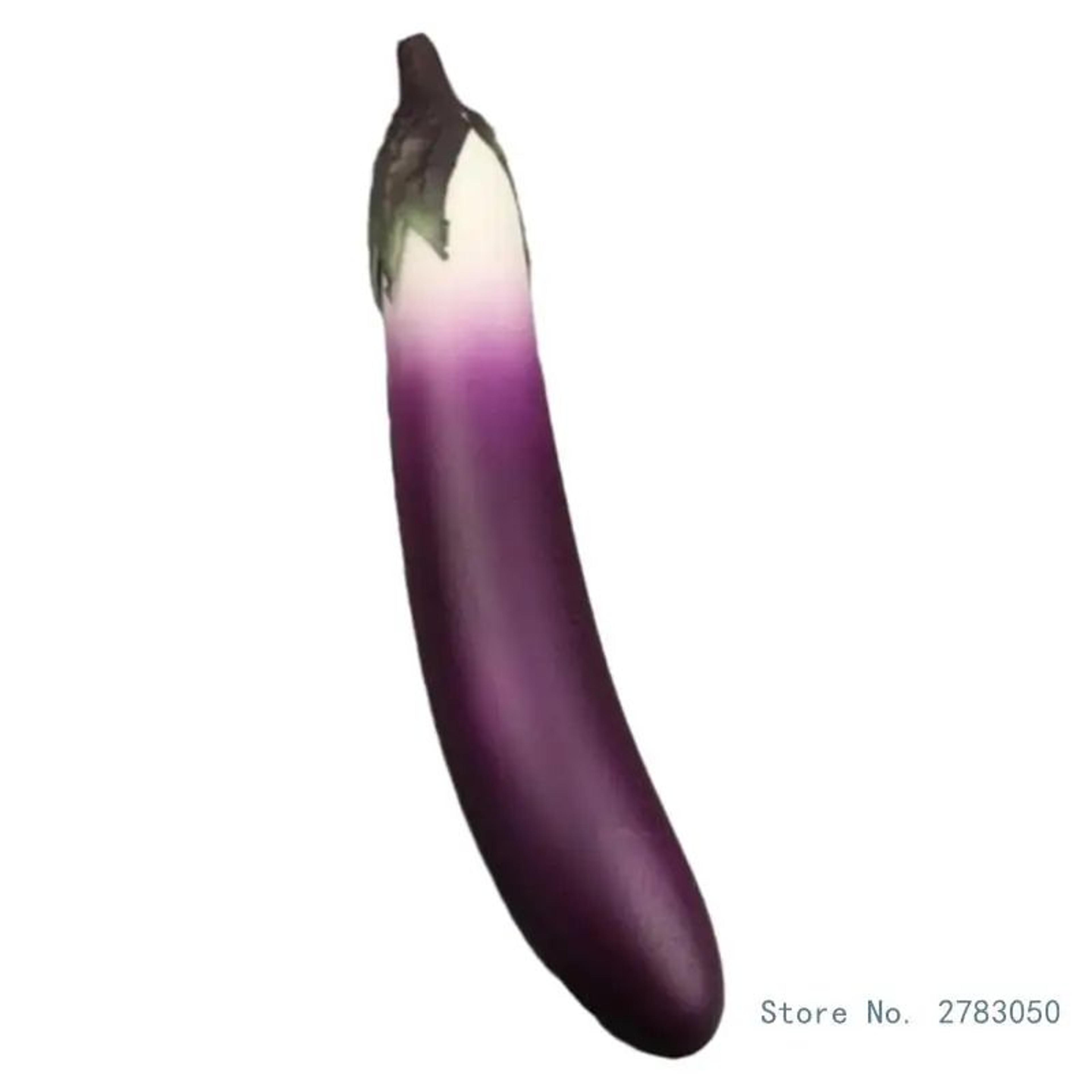 Realistic PU Artificial Cucumber  Aubergine Display Prop  Soft Simulation Vegetable Decor 7