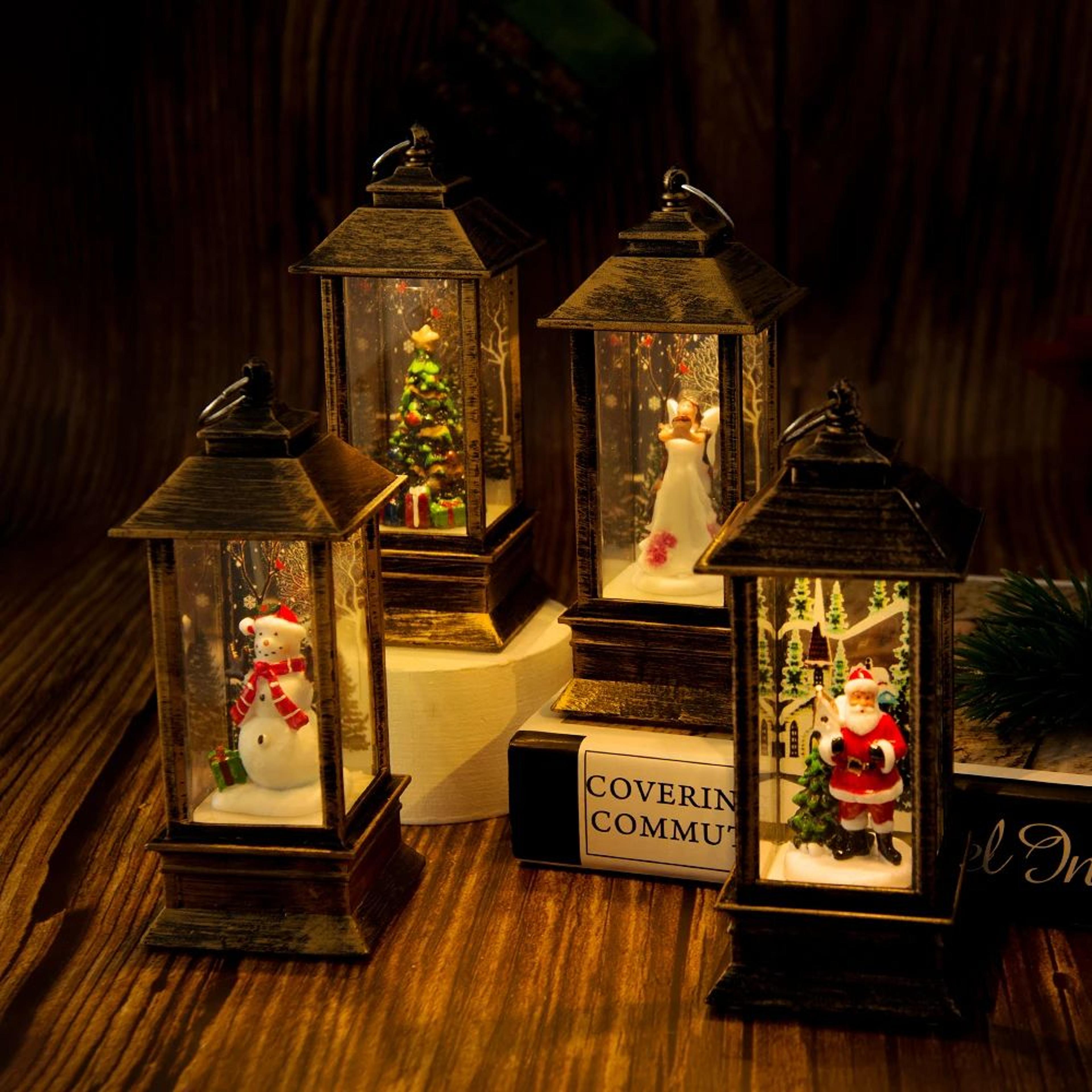 Christmas Santa Lantern Night Light  Decorative Desktop Holiday Lamp 5