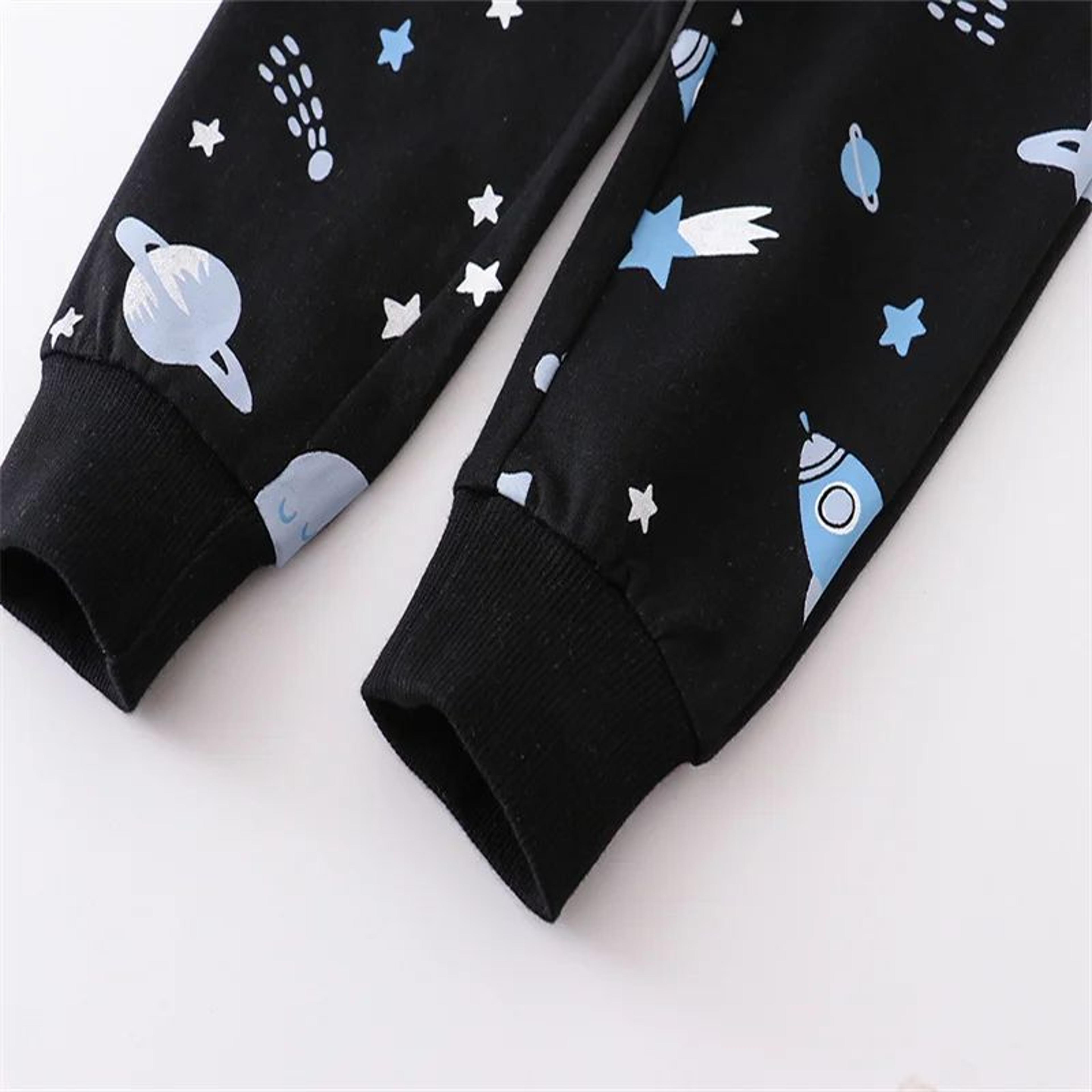Jumping Meters Kids Space Print Sweatpants  Cotton Drawstring Harem Pants For Boys 2T7T 5