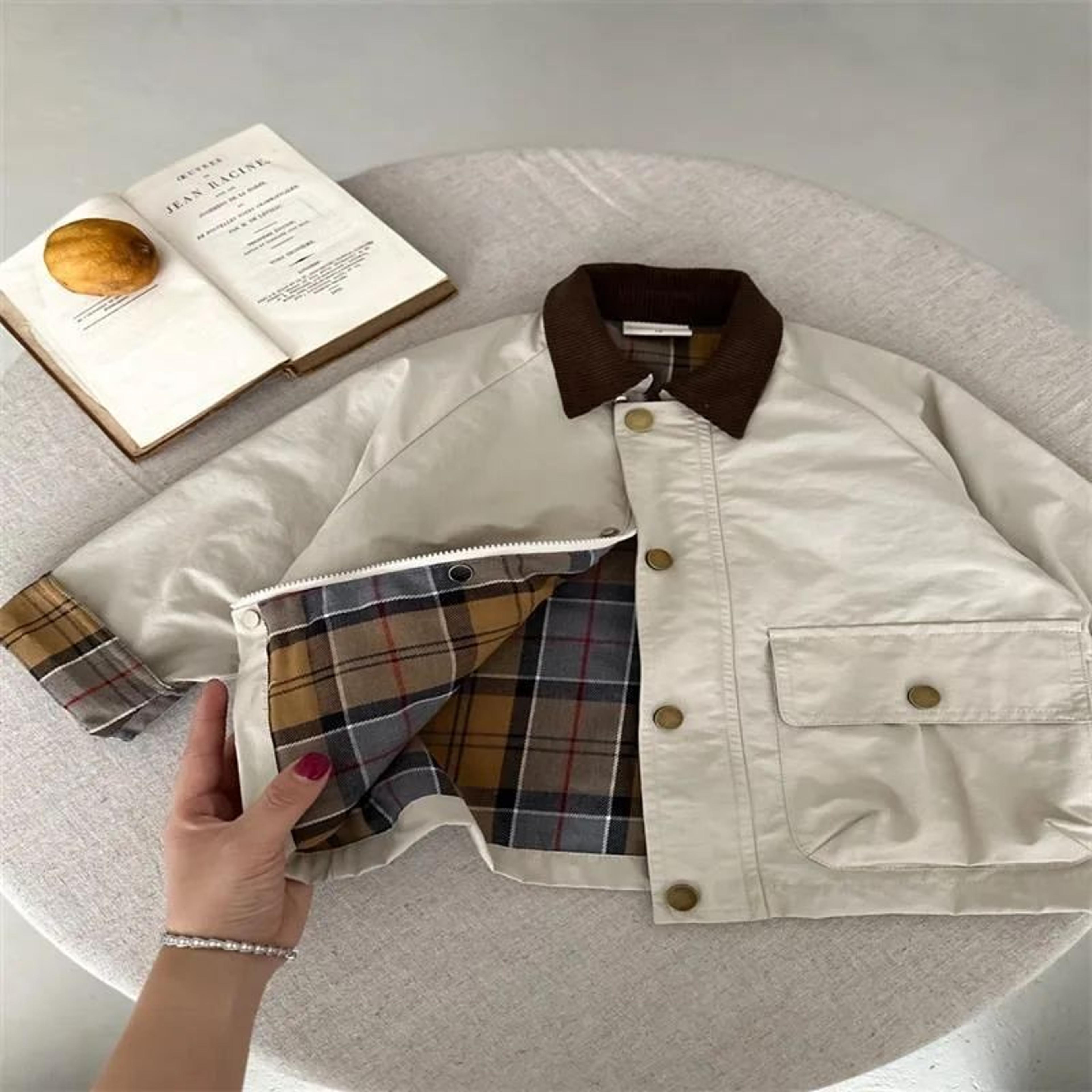 Kids Patchwork Trench Jacket  Casual Cargo Style Coat For Babies  Toddlers 110Y 7