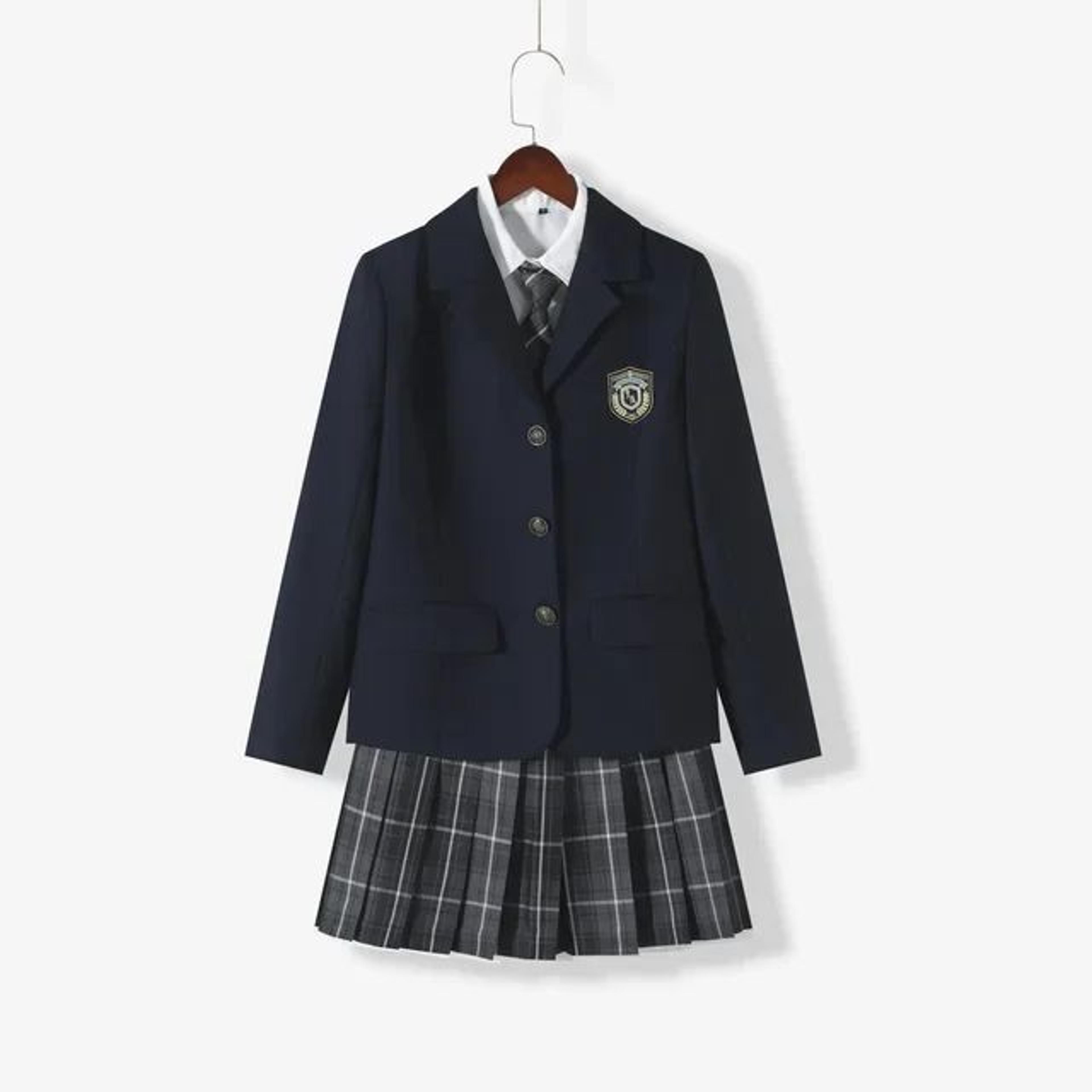 Japanese Sailor School Uniform Blazer Set  Anime JK Pleated Skirt Cosplay Outfit For Women 10