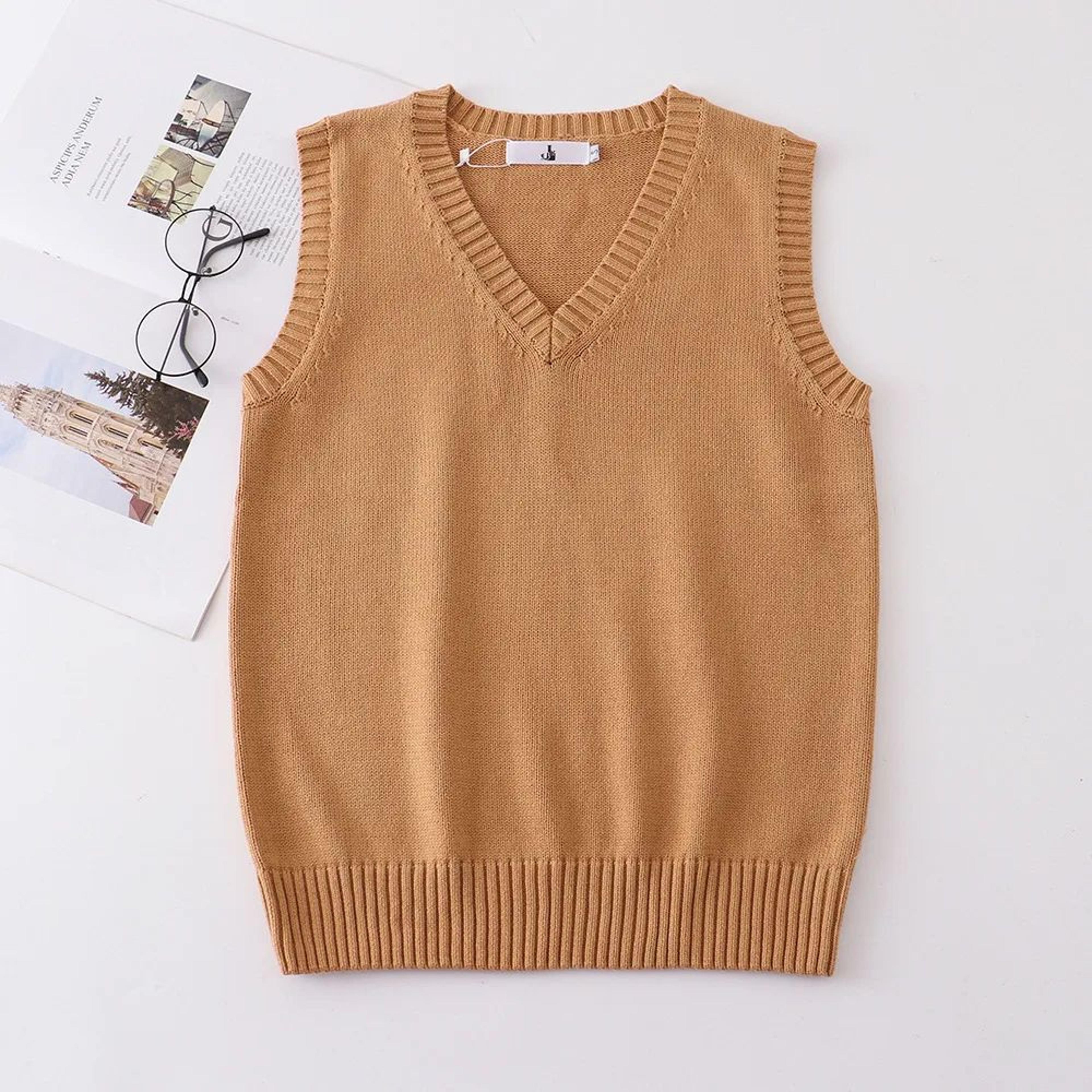 Japanese JK School Uniform Sweater Vest  Cute Anime VNeck Knit Cosplay Vest For Girls  Women 19