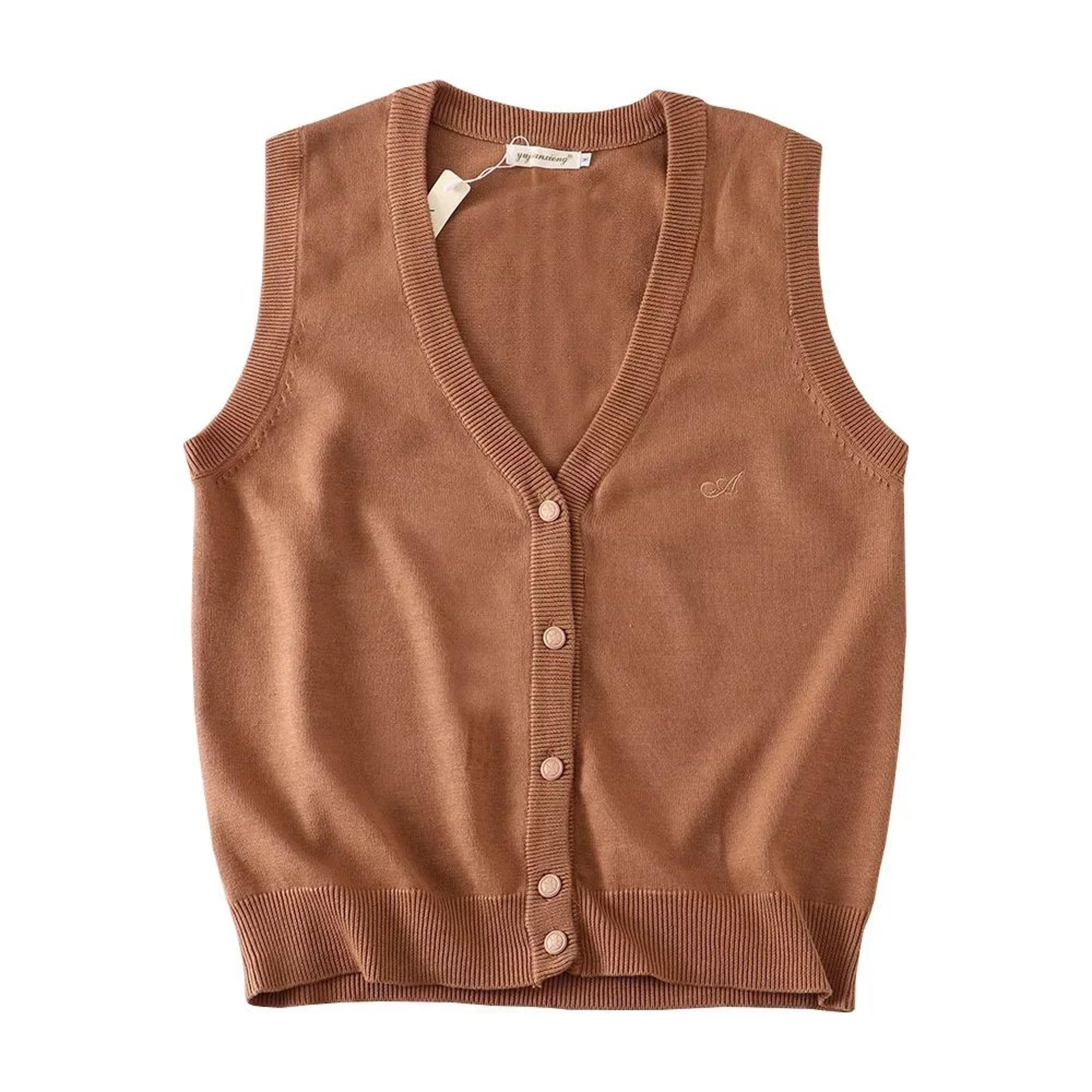 Japanese JK School Uniform Knit Vest Cardigan  Korean Gyaru Style Student Sweater For Women 7