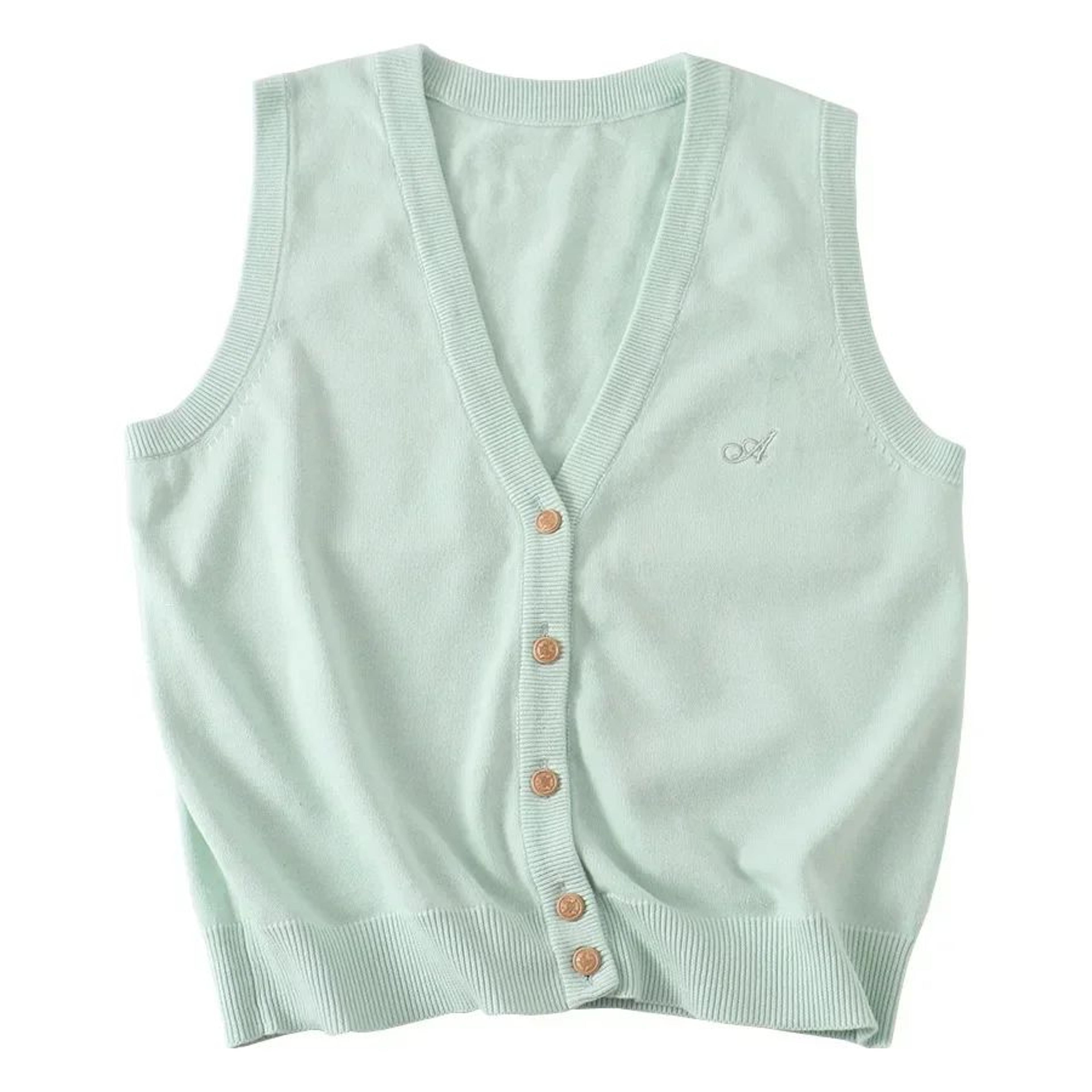 Japanese JK School Uniform Knit Vest Cardigan  Korean Gyaru Style Student Sweater For Women 11