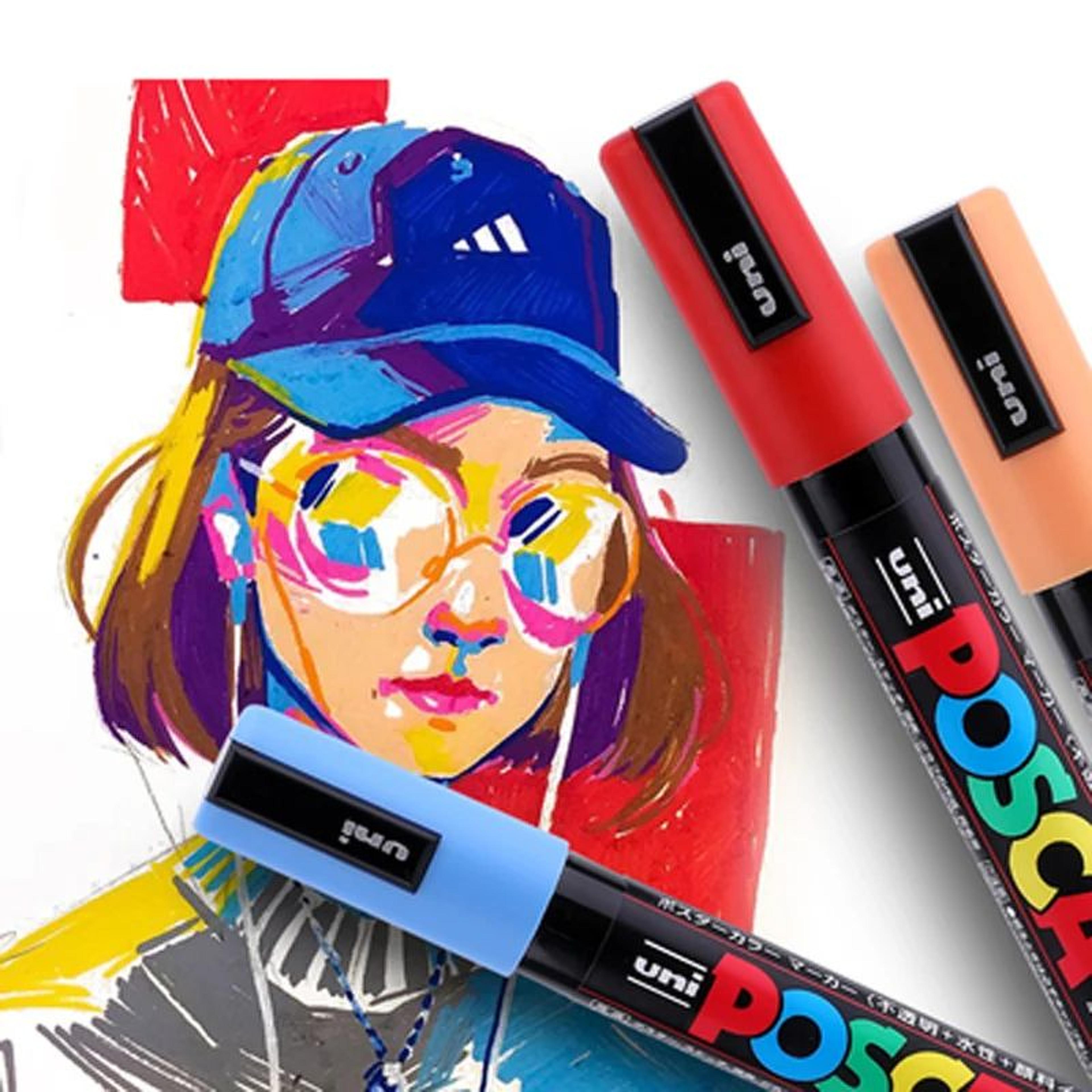 Uni POSCA PC1M Extra Fine Paint Marker Set  12 Color 07mm Acrylic Art Pens For Manga  Crafts 2
