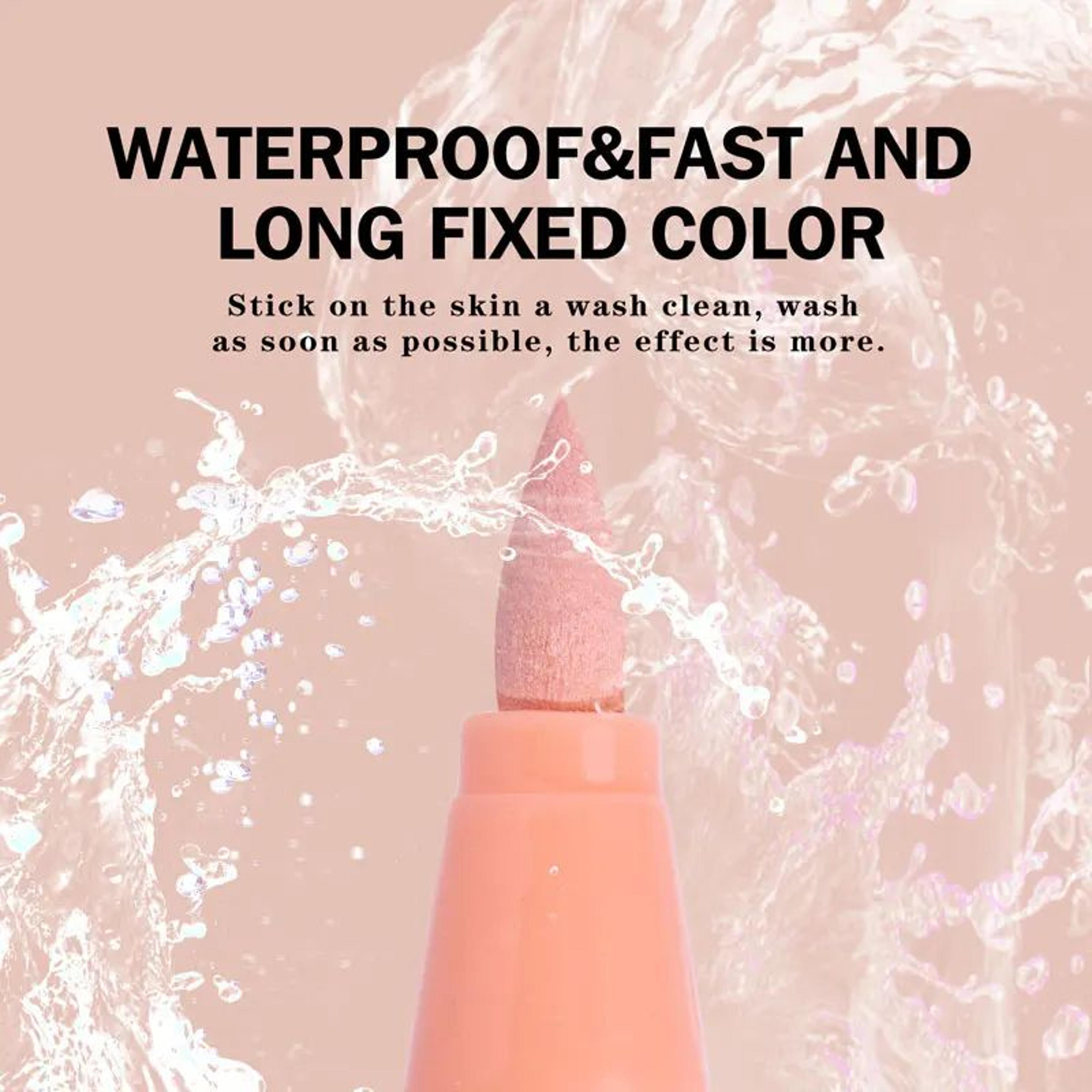12Color Skin Tone Acrylic Brush Markers  Waterproof Soft Nylon Tip Art Pens For Portrait Drawing 5