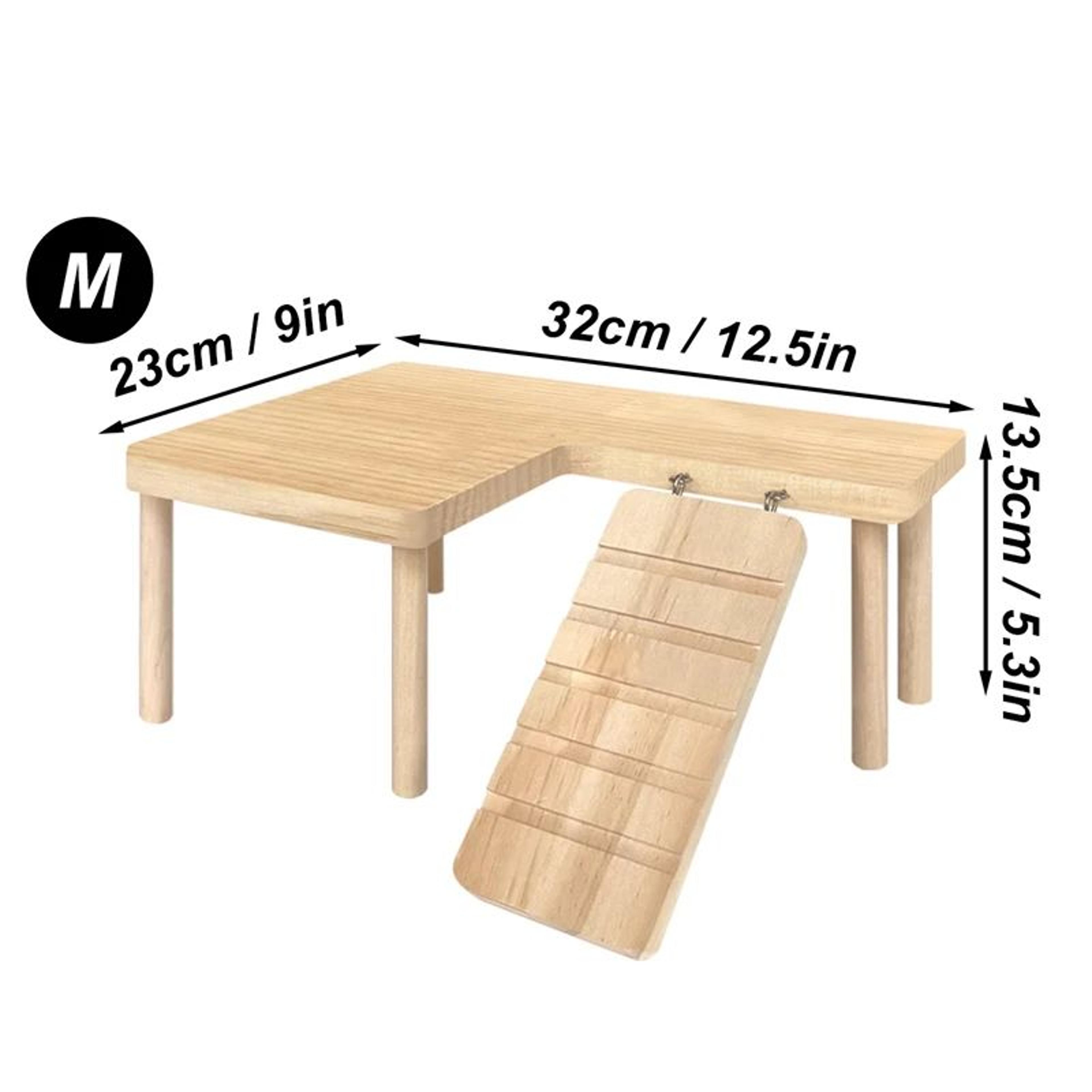 Wooden Hamster Ladder Platform Playground  Climbing Stairs Jumping Board Toy For Small Pets Cage 7