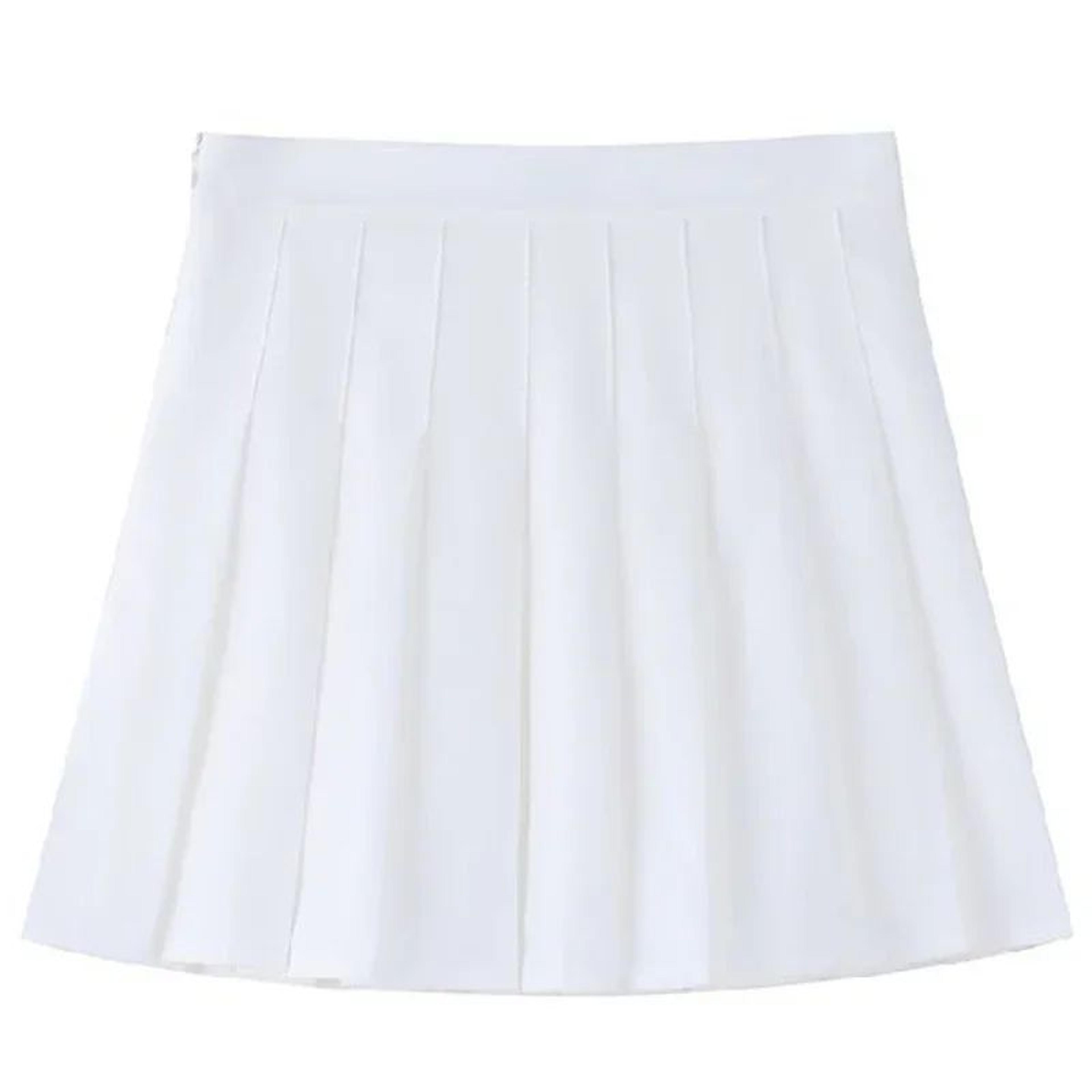 Womens High Waist Pleated Mini Skirt  Preppy Style ALine Elastic Waist JK Skirt With Zipper 11