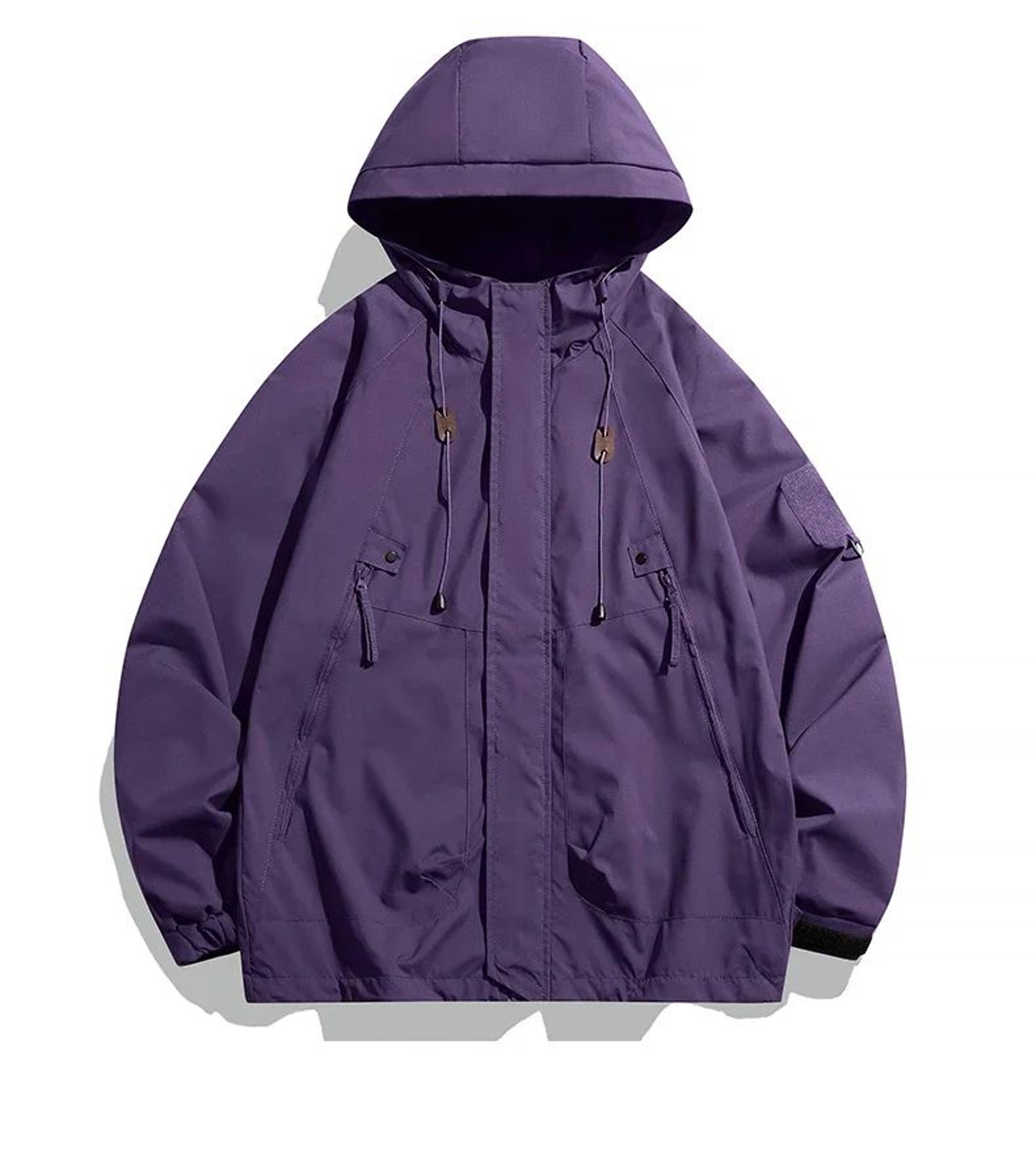 Mens Waterproof Hooded Windbreaker Jacket  Lightweight Softshell Bomber For Hiking Camping  Casual  3