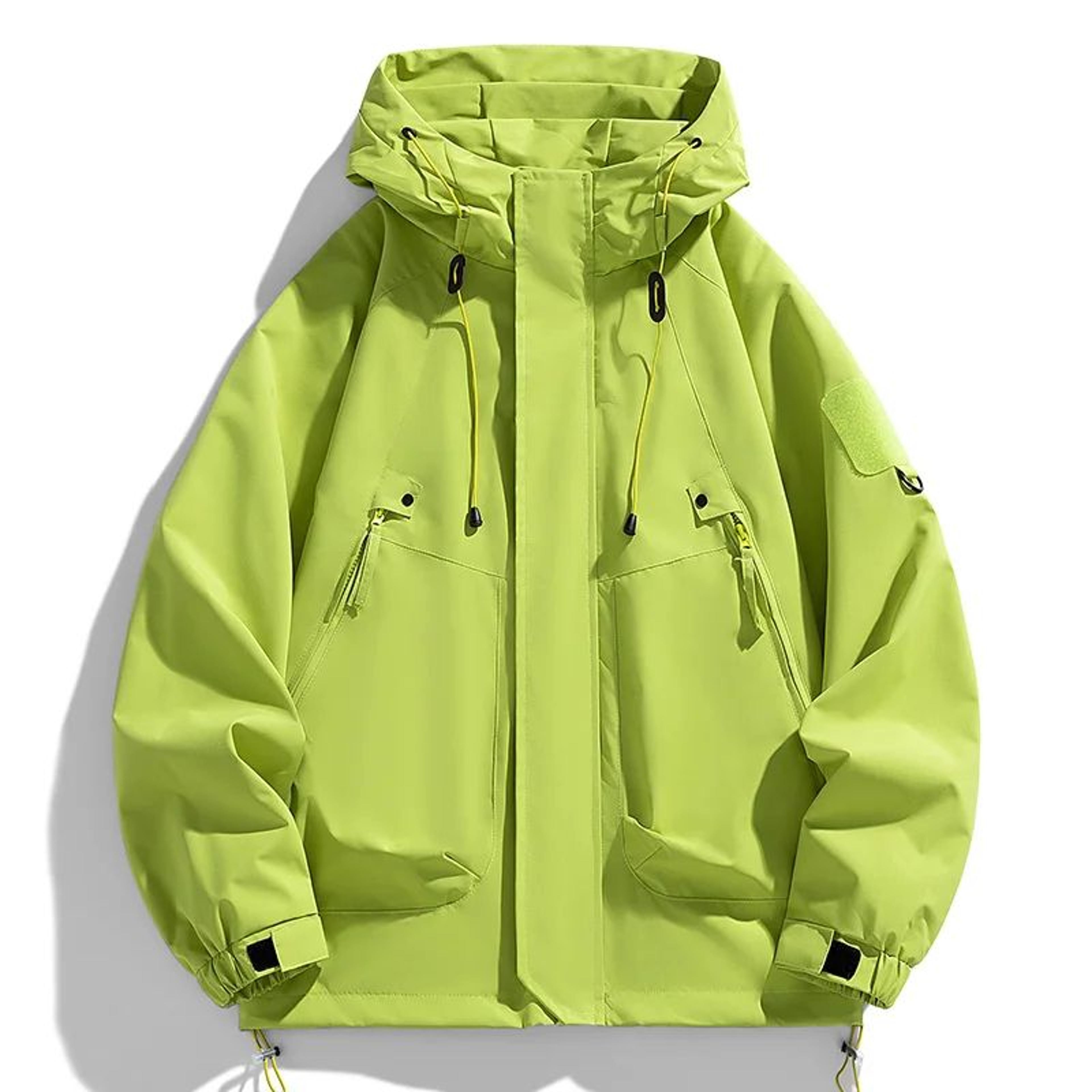 Mens Waterproof Hooded Windbreaker Jacket  Lightweight Softshell Bomber For Hiking Camping  Casual  5