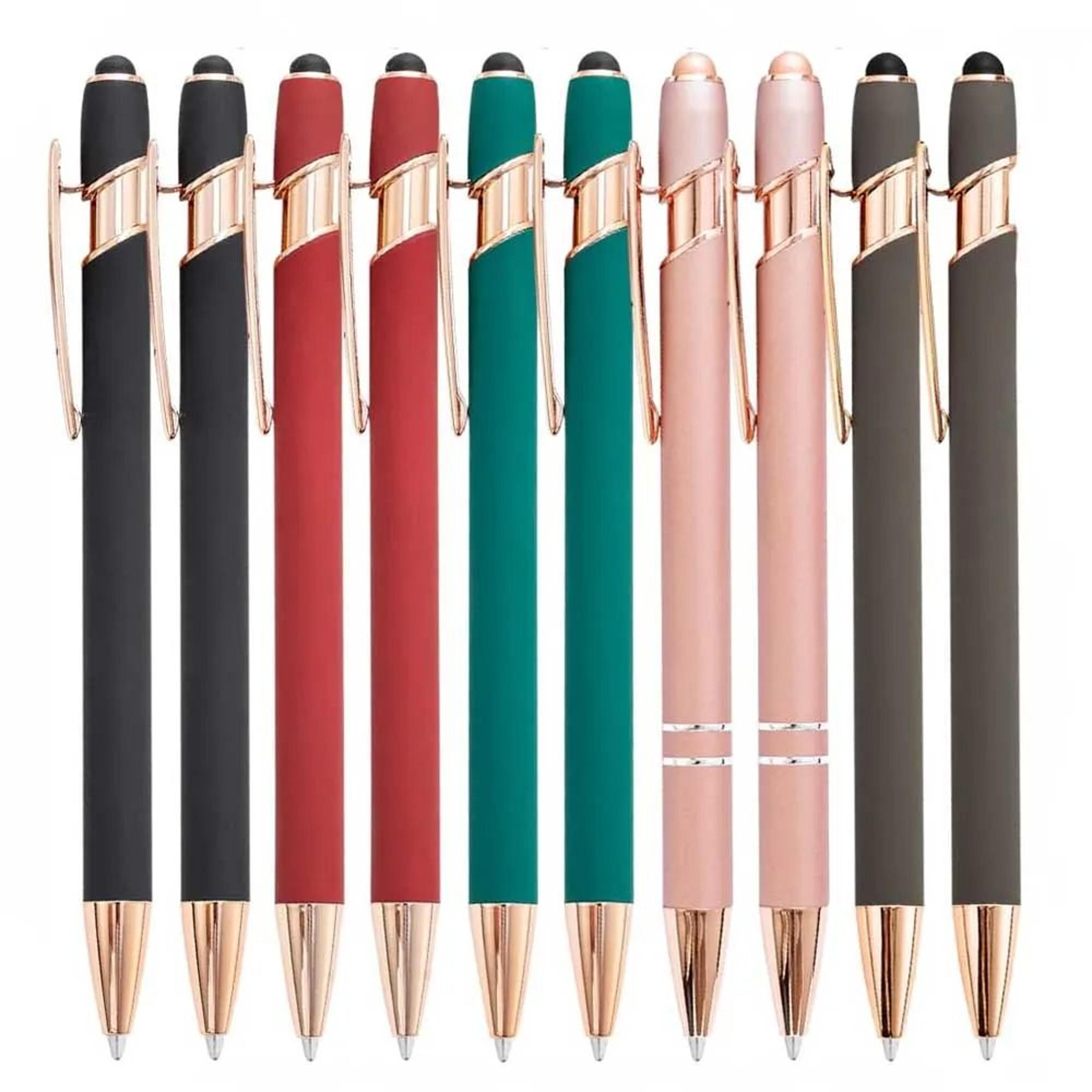 2in1 Stylus Ballpoint Pen Set  Metal Touchscreen  10mm Black Ink Writing Pens 7