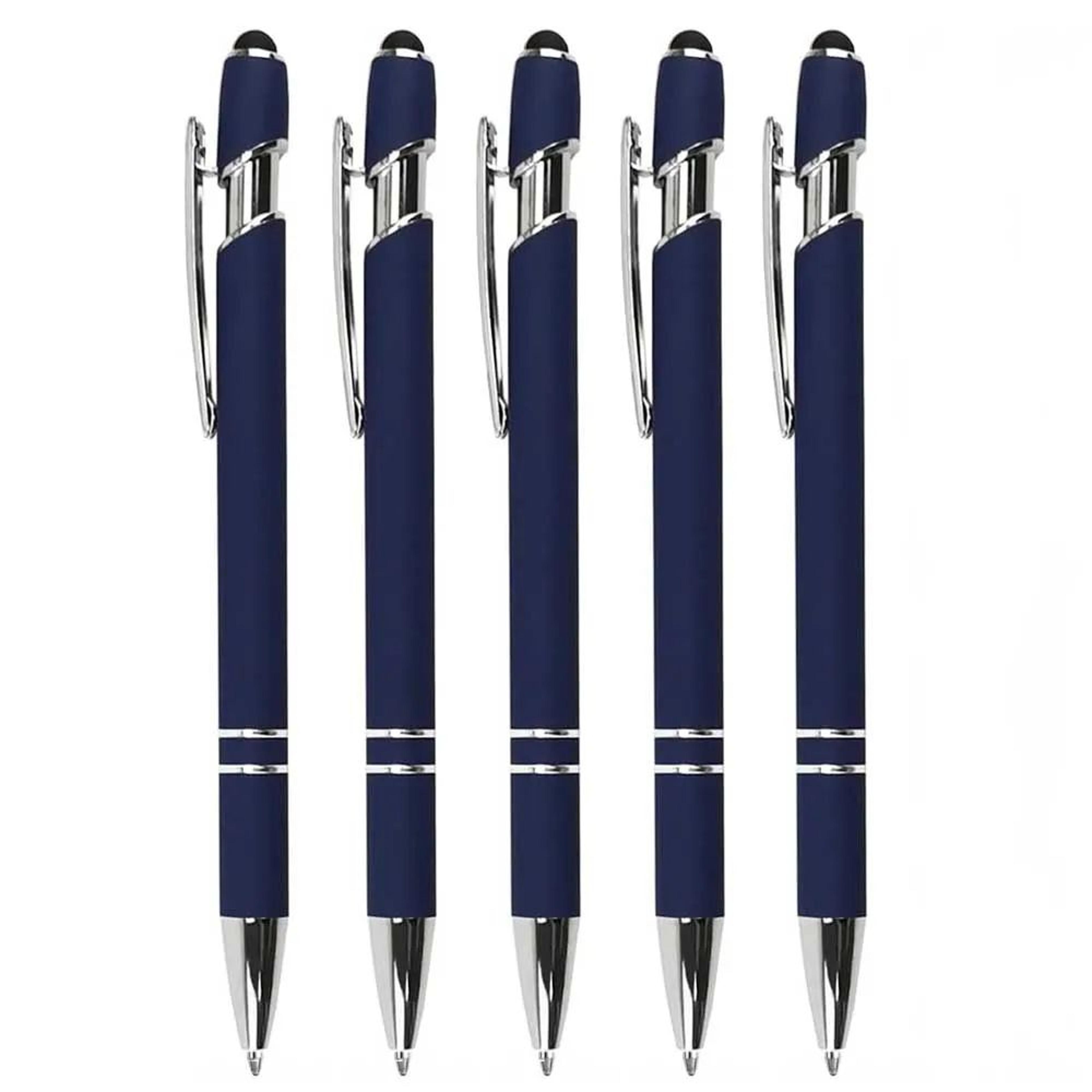 2in1 Stylus Ballpoint Pen Set  Metal Touchscreen  10mm Black Ink Writing Pens 13