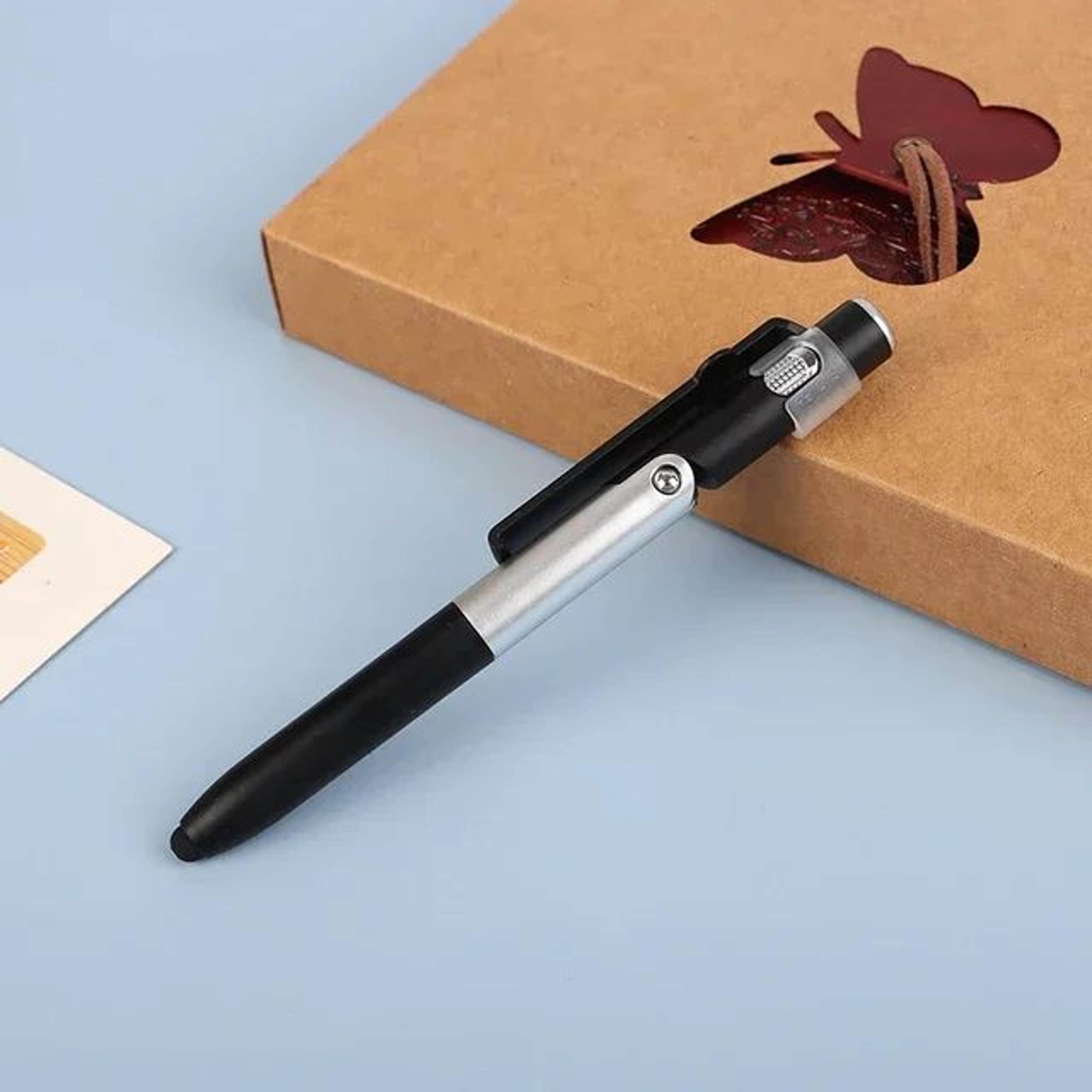 4in1 Multifunction Stylus Ballpoint Pen  Foldable Phone Holder Flashlight  Touchscreen Pen 10
