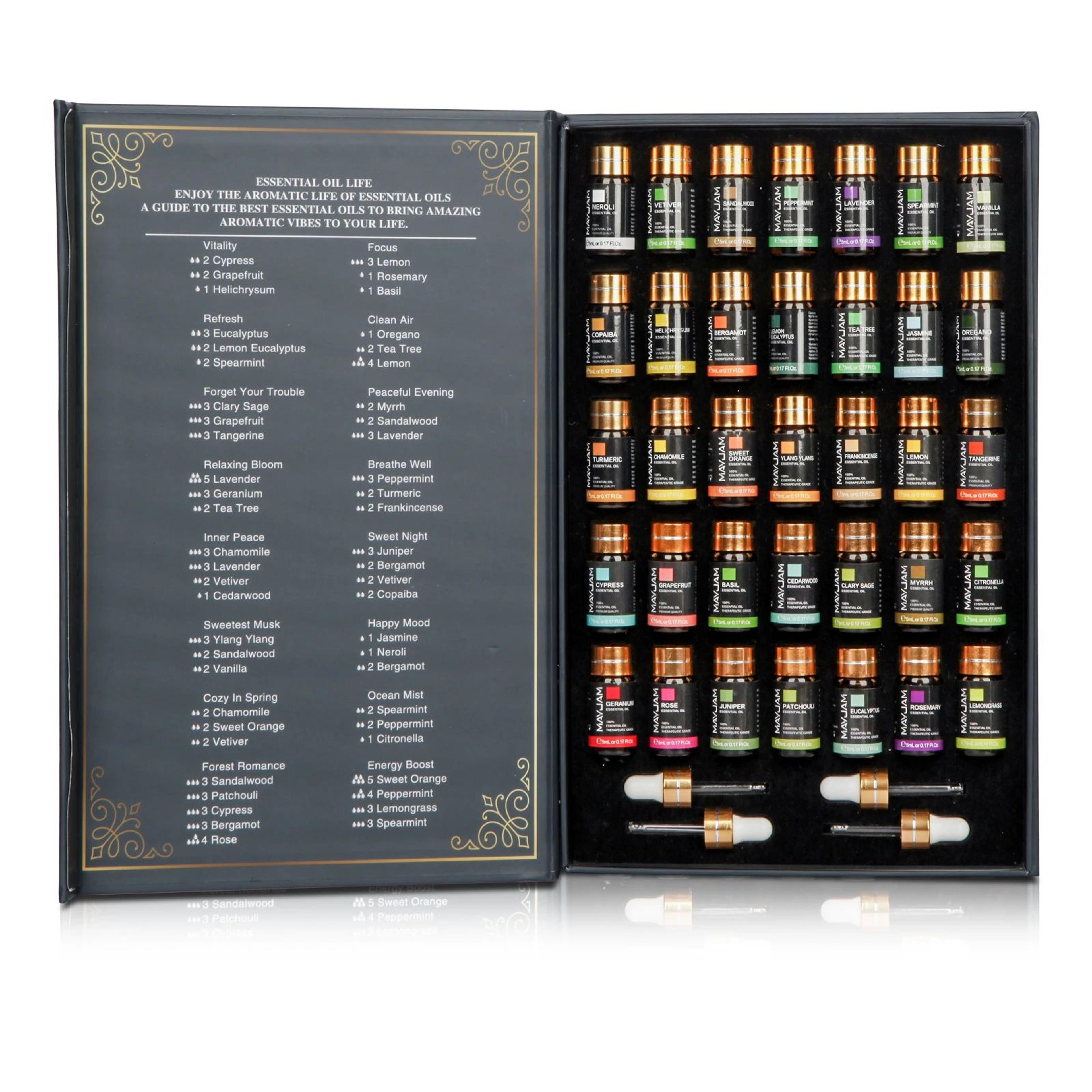 MAYJAM 35pcs Essential Oil Set  Premium Aromatherapy Oils Gift Box For Diffuser Candle Making  DIY 1