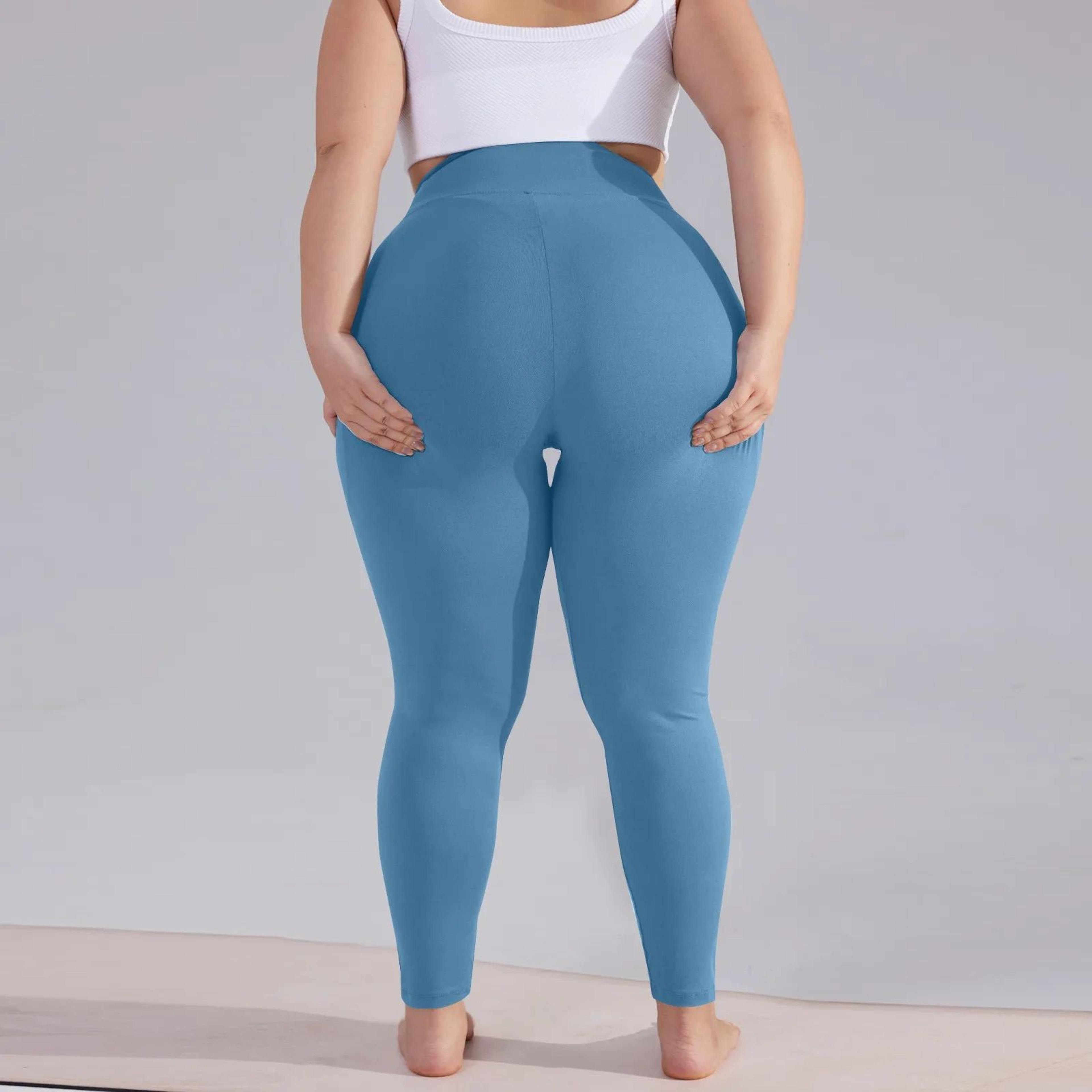 Plus Size High Waisted Yoga Capri Leggings With Pockets  Hip Lift Athletic Workout Sports Pants For 2