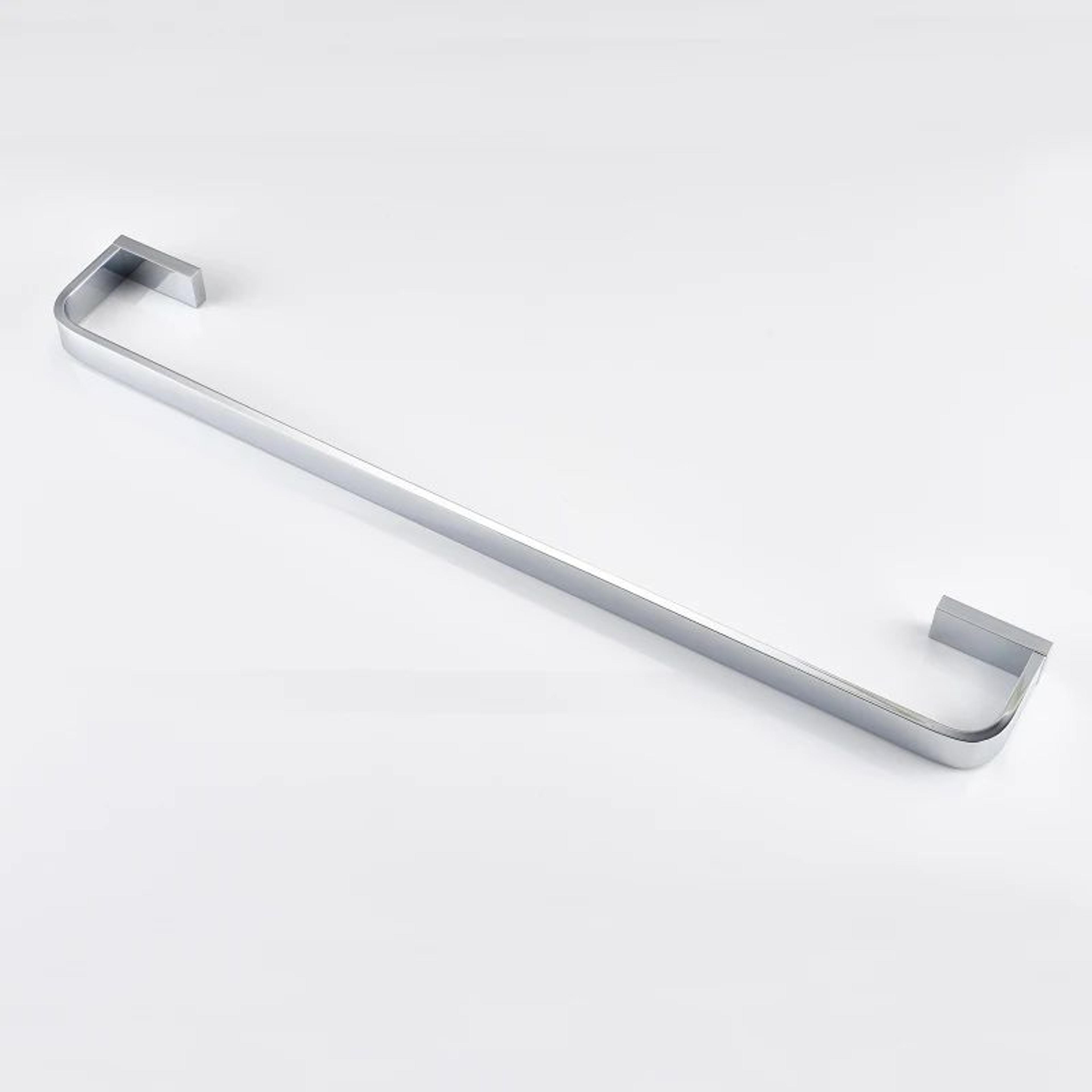 Luxury Brass Chrome Towel Bar  WallMount Single Bathroom Towel Holder 4