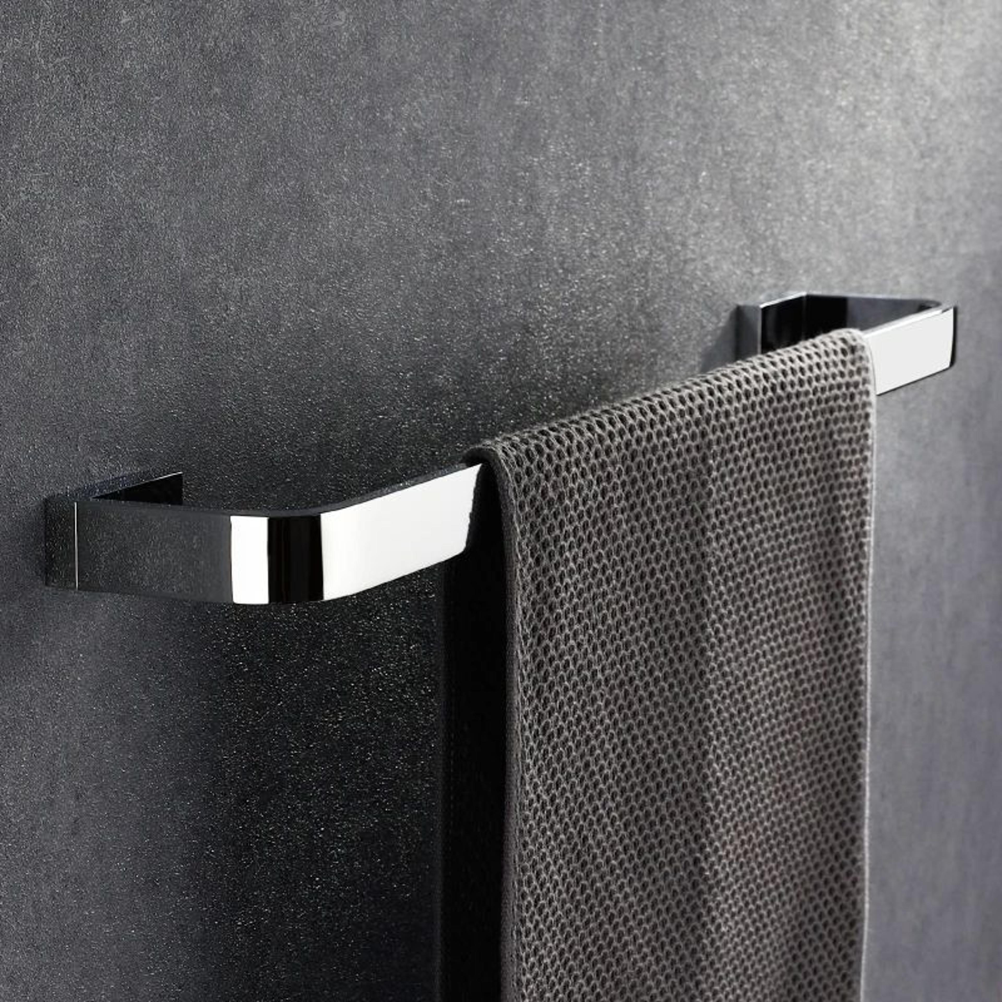 Luxury Brass Chrome Towel Bar  WallMount Single Bathroom Towel Holder 2