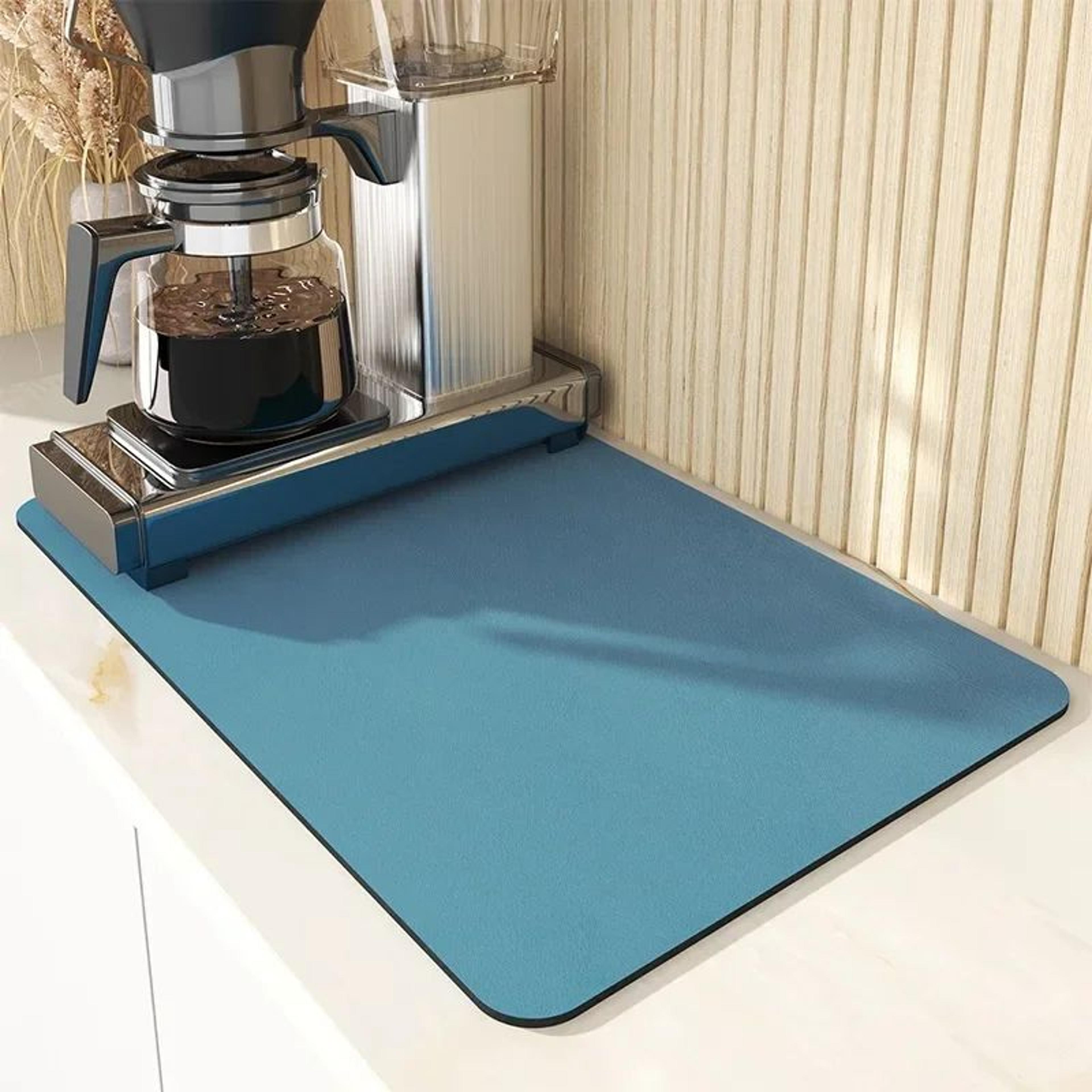 Absorbent Coffee Bar Mat  NonSlip Microfiber Dish Drying Mat For Coffee Machine  Kitchen Counter 7
