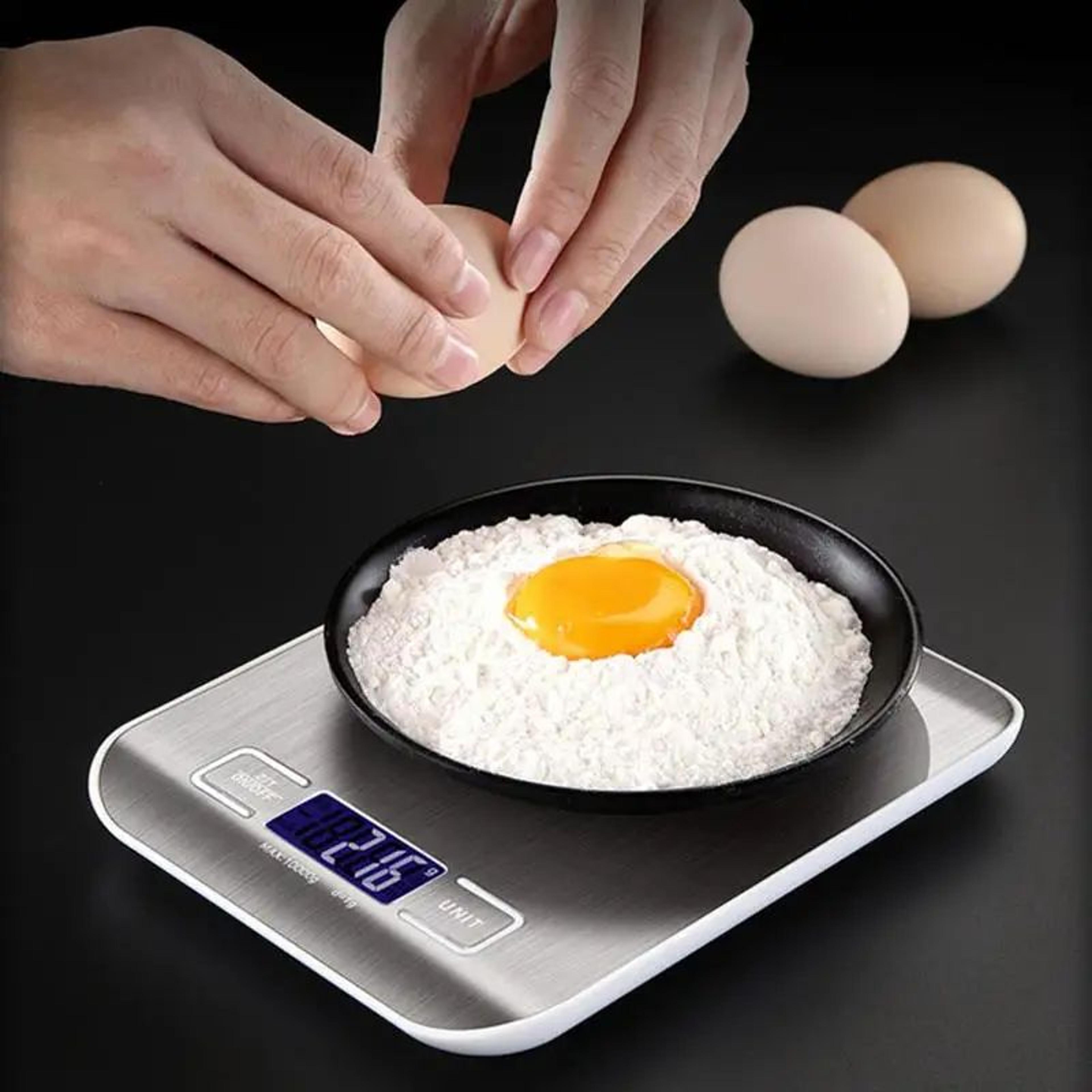 22 lb digital kitchen scale with 1g precision – stainless steel food & jewelry weighing scale with lcd backlight