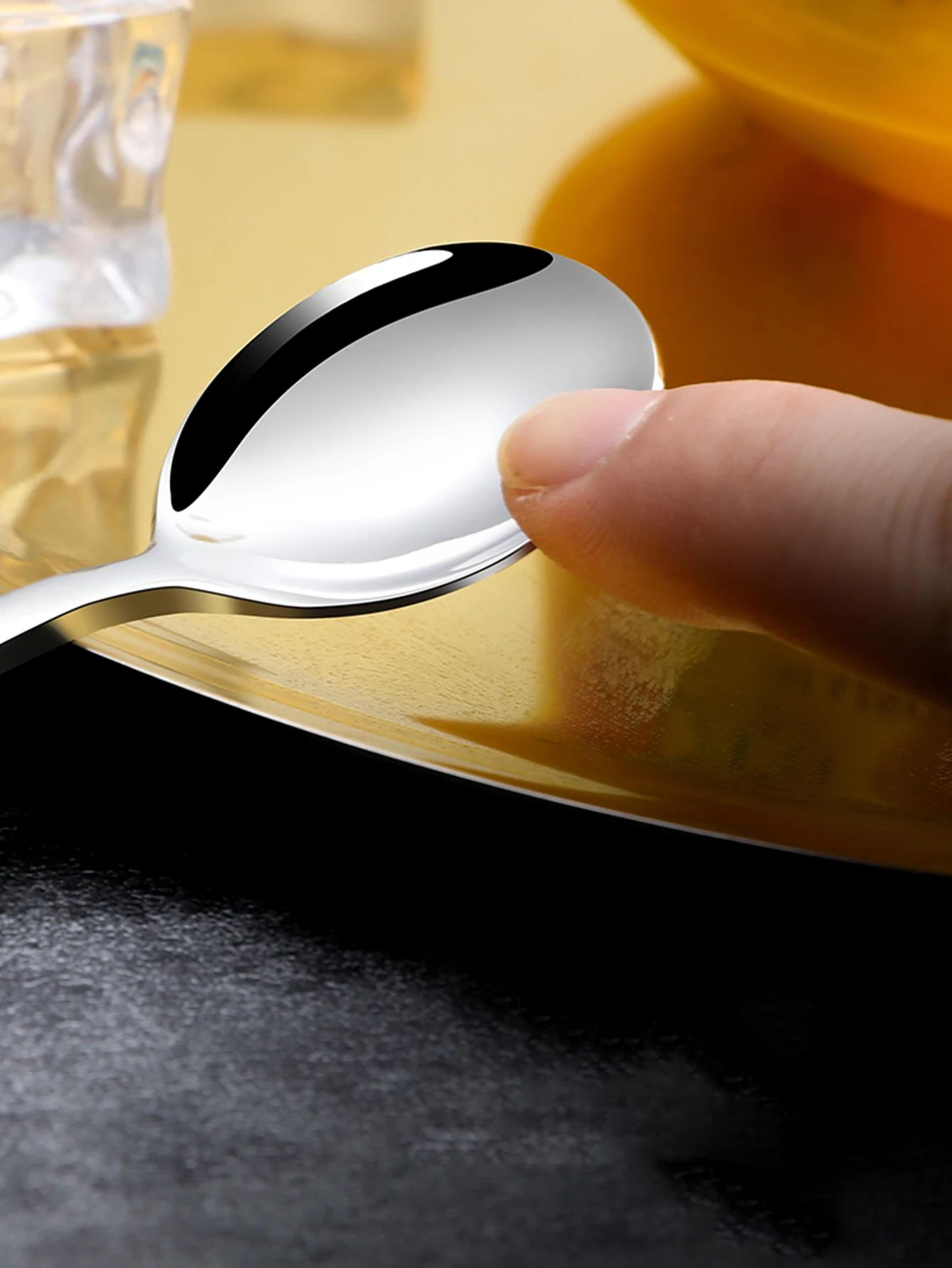 5Piece Long Handle Stainless Steel Spoon Set  944 In Ice Cream Coffee  Cocktail Stirring Spoons 2