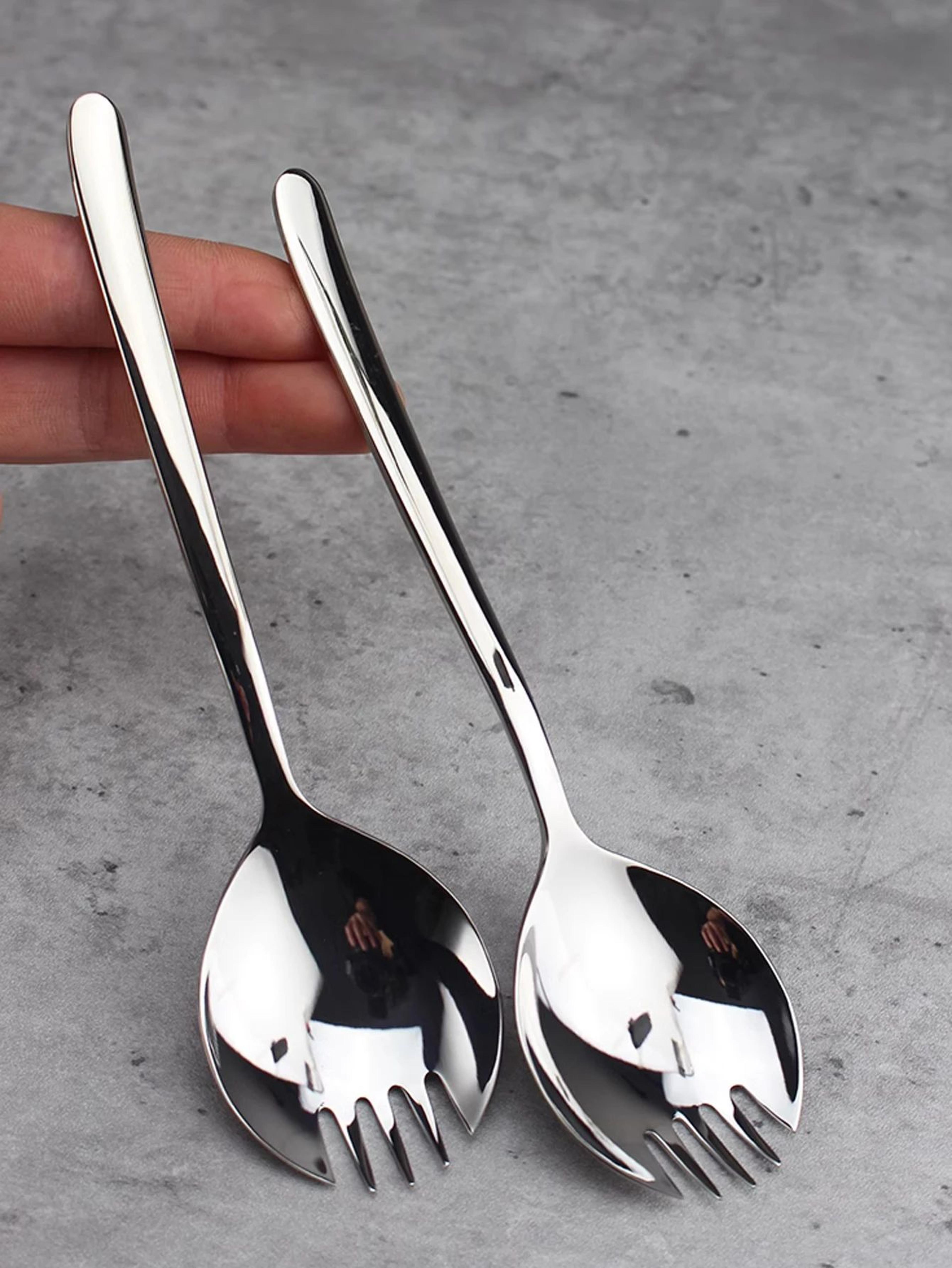304 Stainless Steel Salad Forks Set  Reusable Dessert Fruit  Appetizer Spork Utensils 7