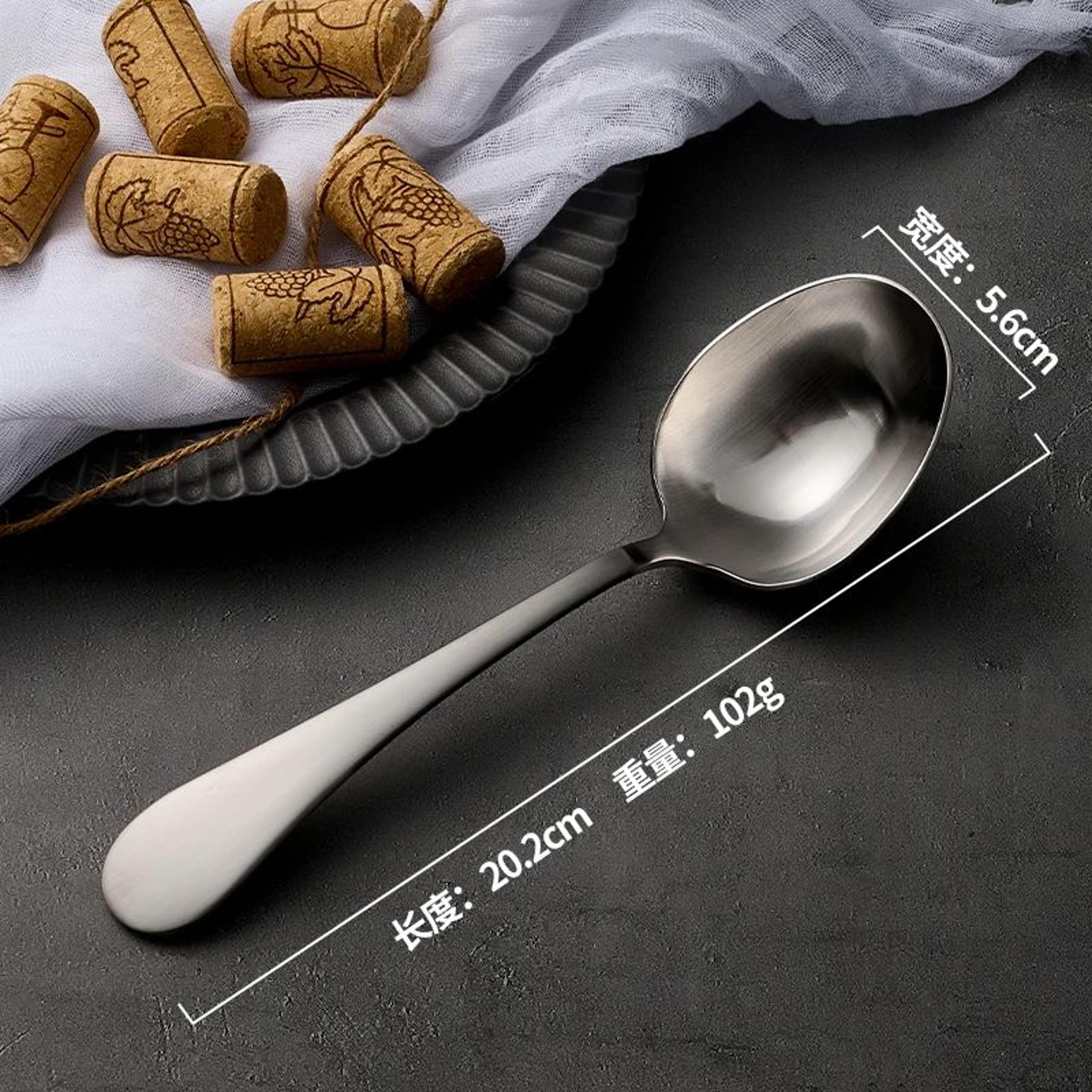 316 Stainless Steel Deep Soup Spoons Set 12 Pcs  Large Round Spoons For Cereal Soup  Dining 3