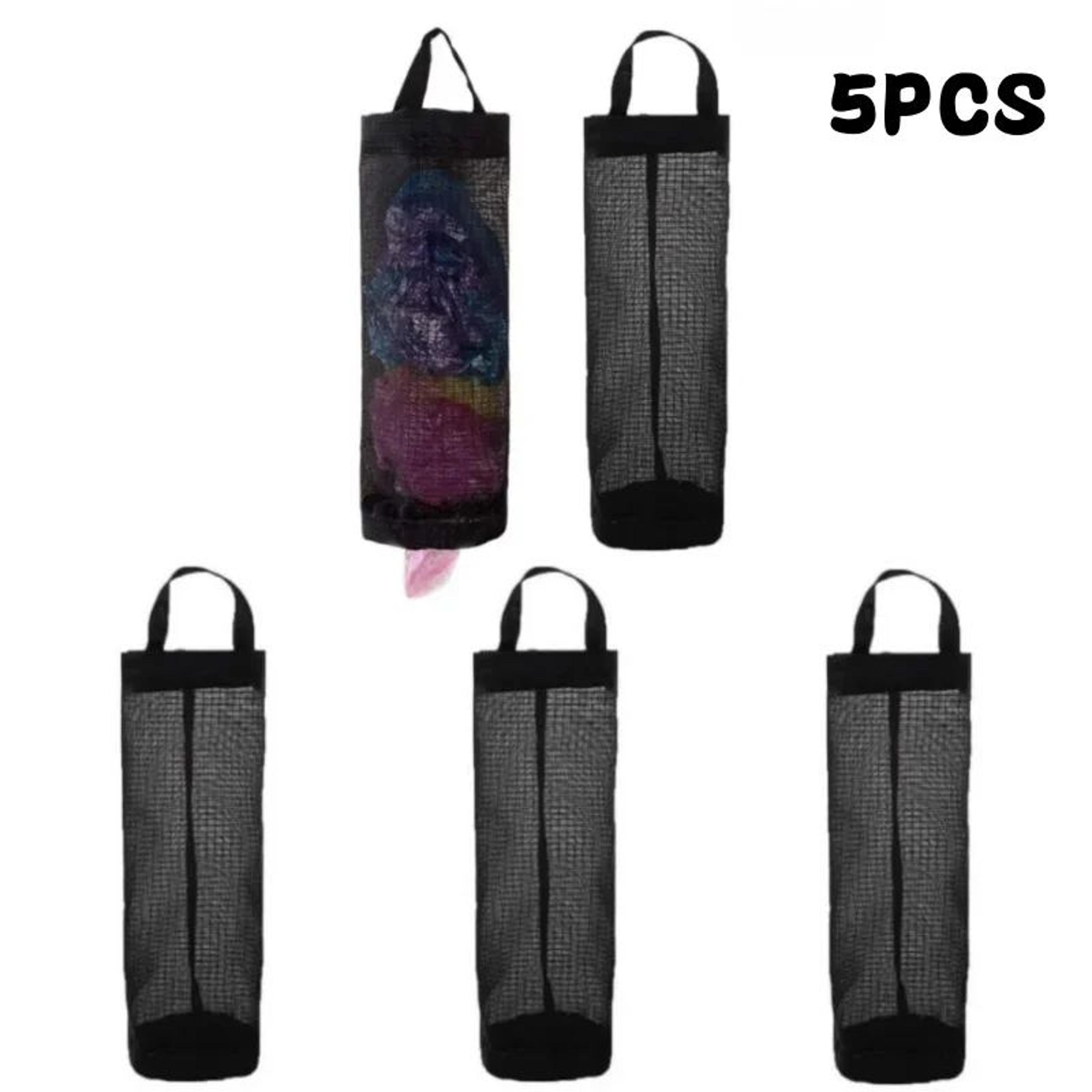 5pcs Hanging Plastic Bag Holder  Mesh Grocery Bag Organizer  Kitchen Trash Bag Dispenser 11